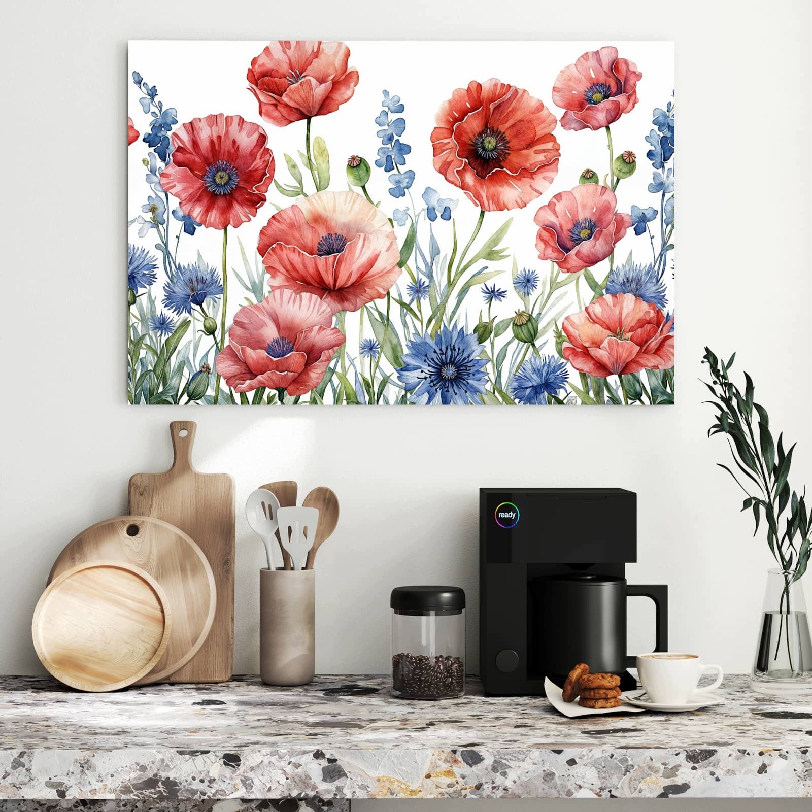 Magnetická tabule – obraz na zeď Zdobná květinová louka | 90 × 60 cm