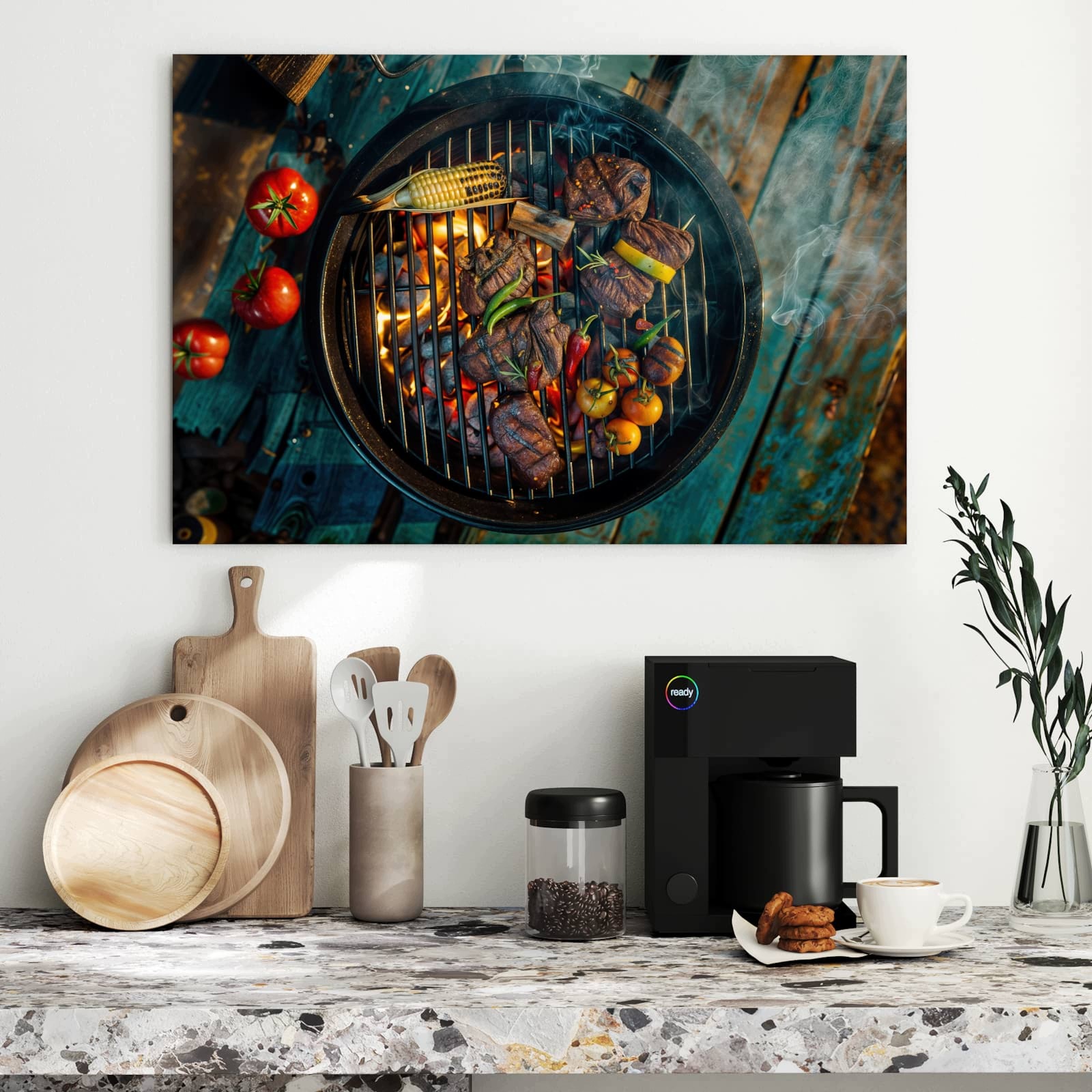 Magnetická tabule – obraz na zeď Letní grilování | 90 × 60 cm