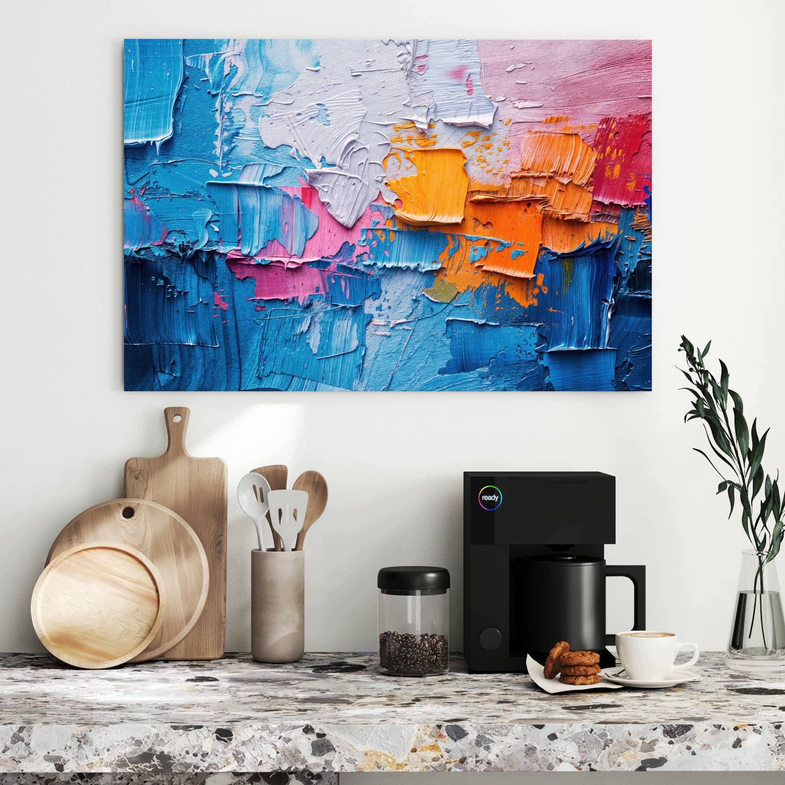 Magnetická tabule – obraz na zeď Struktura barevná grafika | 90 × 60 cm