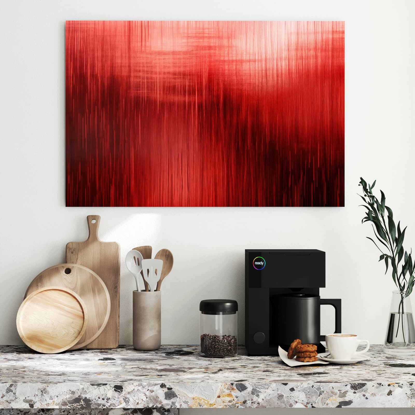 Magnetická tabule – obraz na zeď Červená textura | 90 × 60 cm
