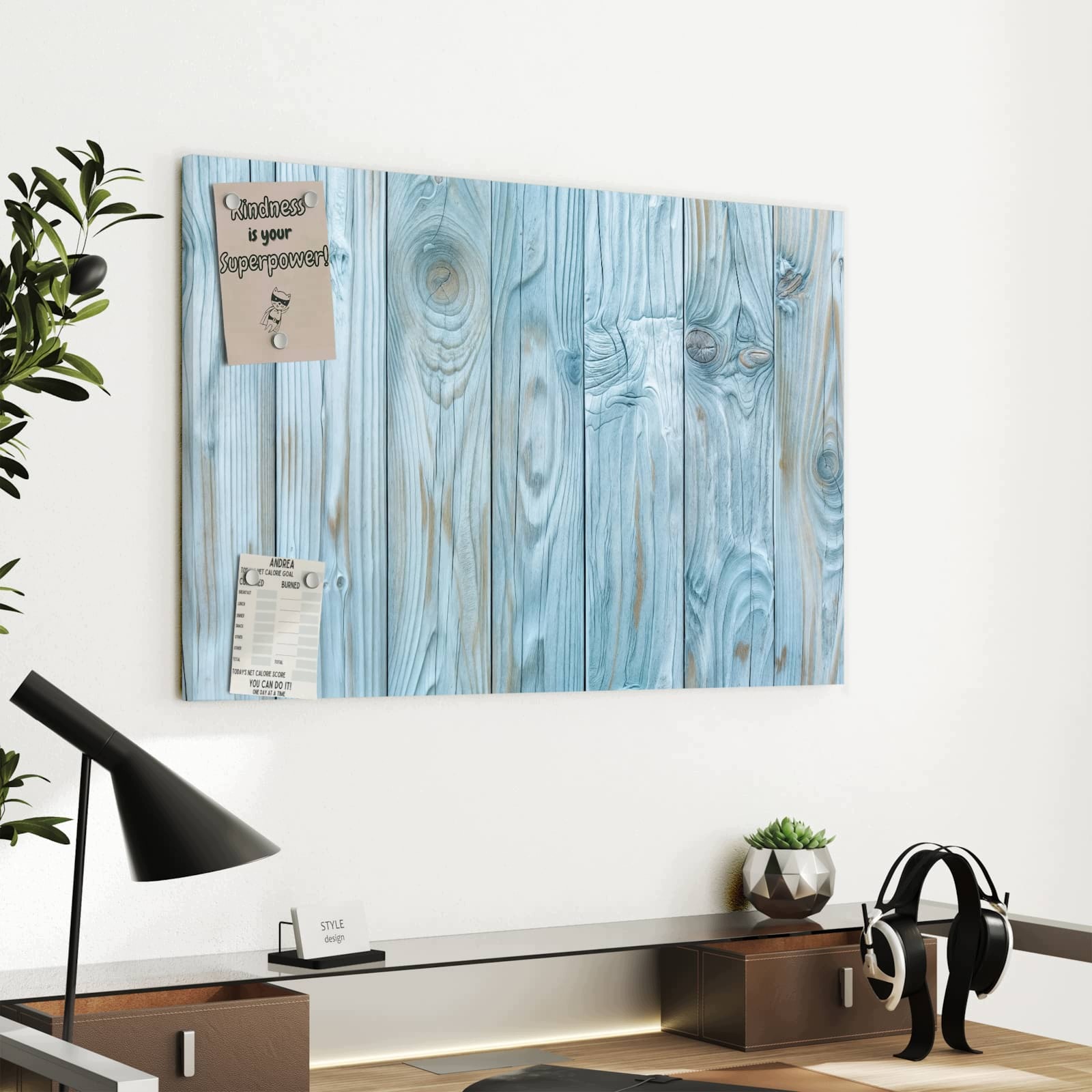 Magnetická tabule – obraz na zeď Dekor z prken | 60 × 40 cm
