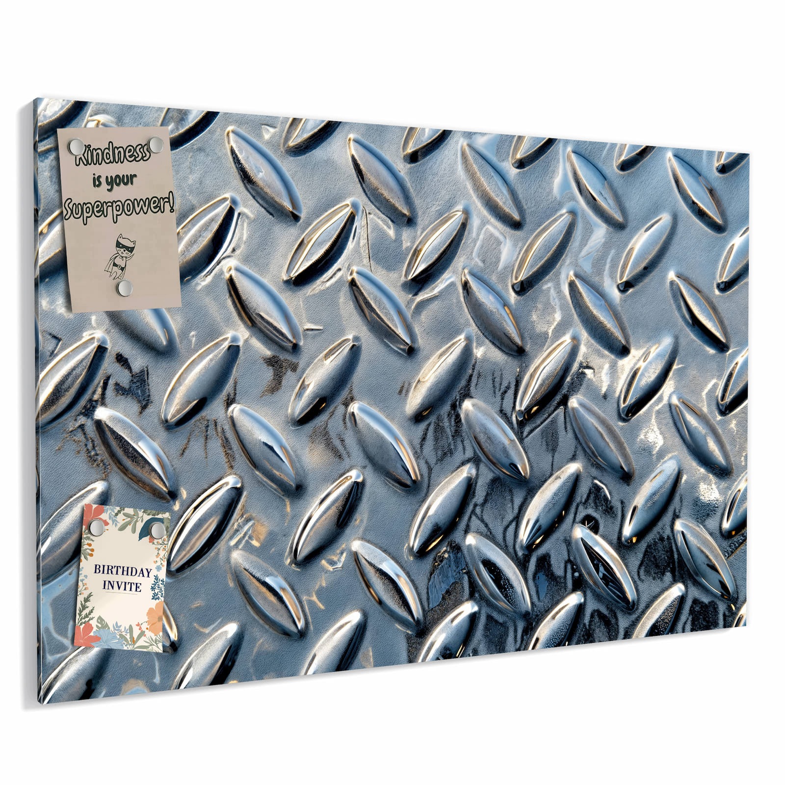 Magnetická tabule – obraz na zeď Vzor rýhovaného plechu | 90 × 60 cm