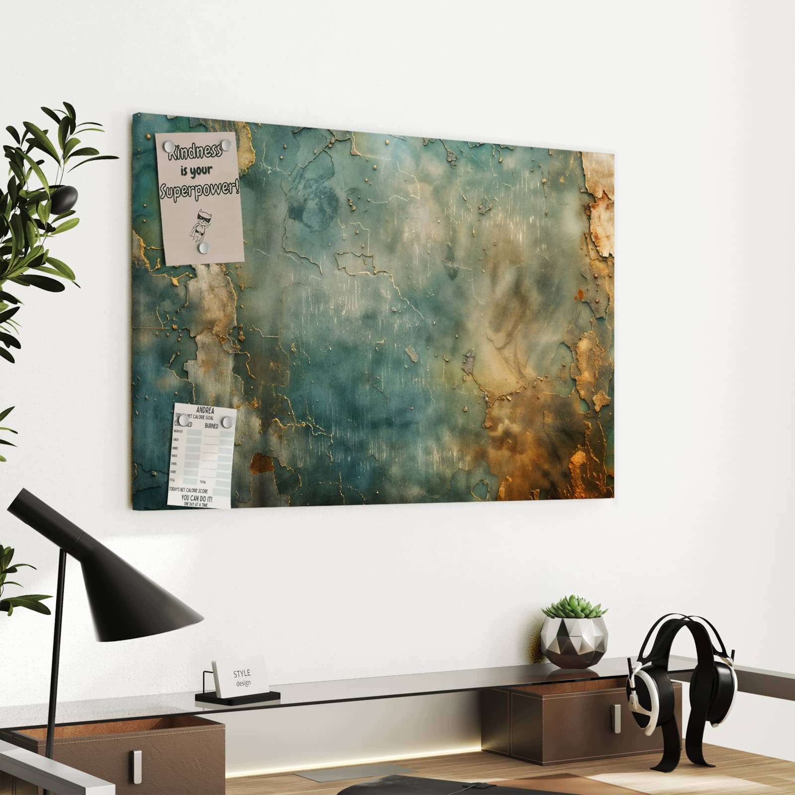 Magnetická tabule – obraz na zeď Zestárlá stěna | 60 × 40 cm