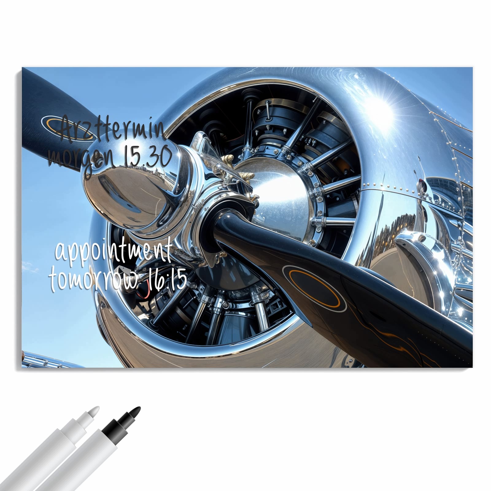 Magnetická tabule – obraz na zeď Vrtule letadla | 90 × 60 cm