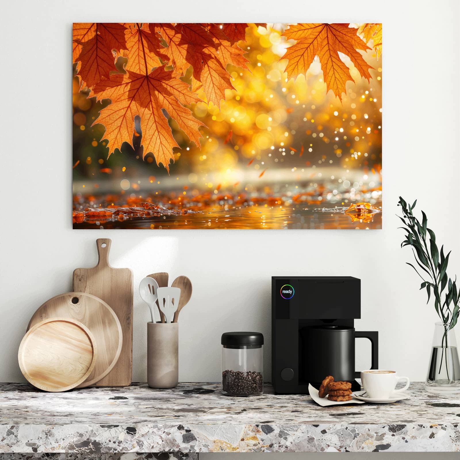 Magnetická tabule – obraz na zeď Jemné podzimní listy | 90 × 60 cm