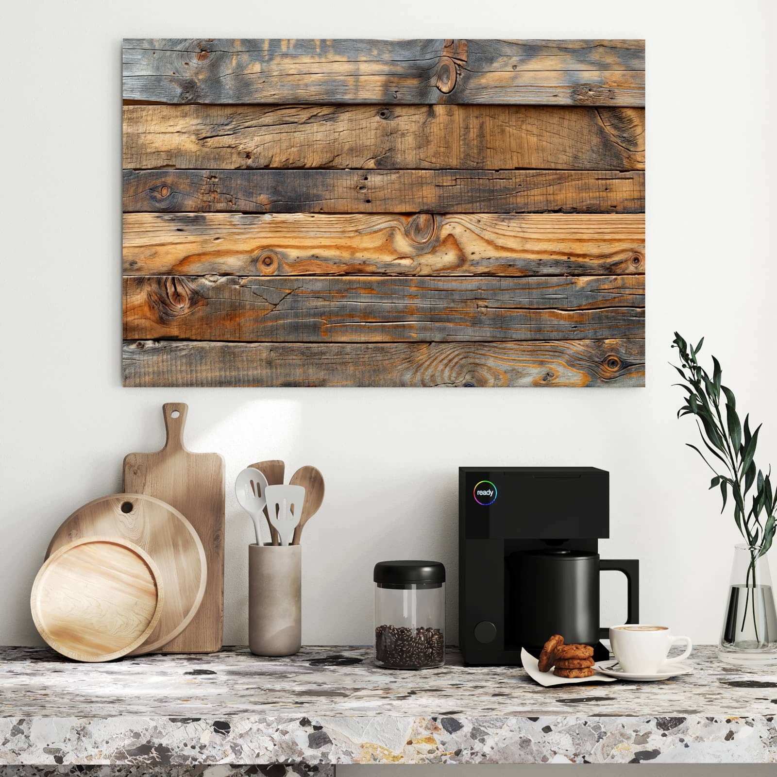 Magnetická tabule – obraz na zeď Efekt dřevěné stěny | 90 × 60 cm
