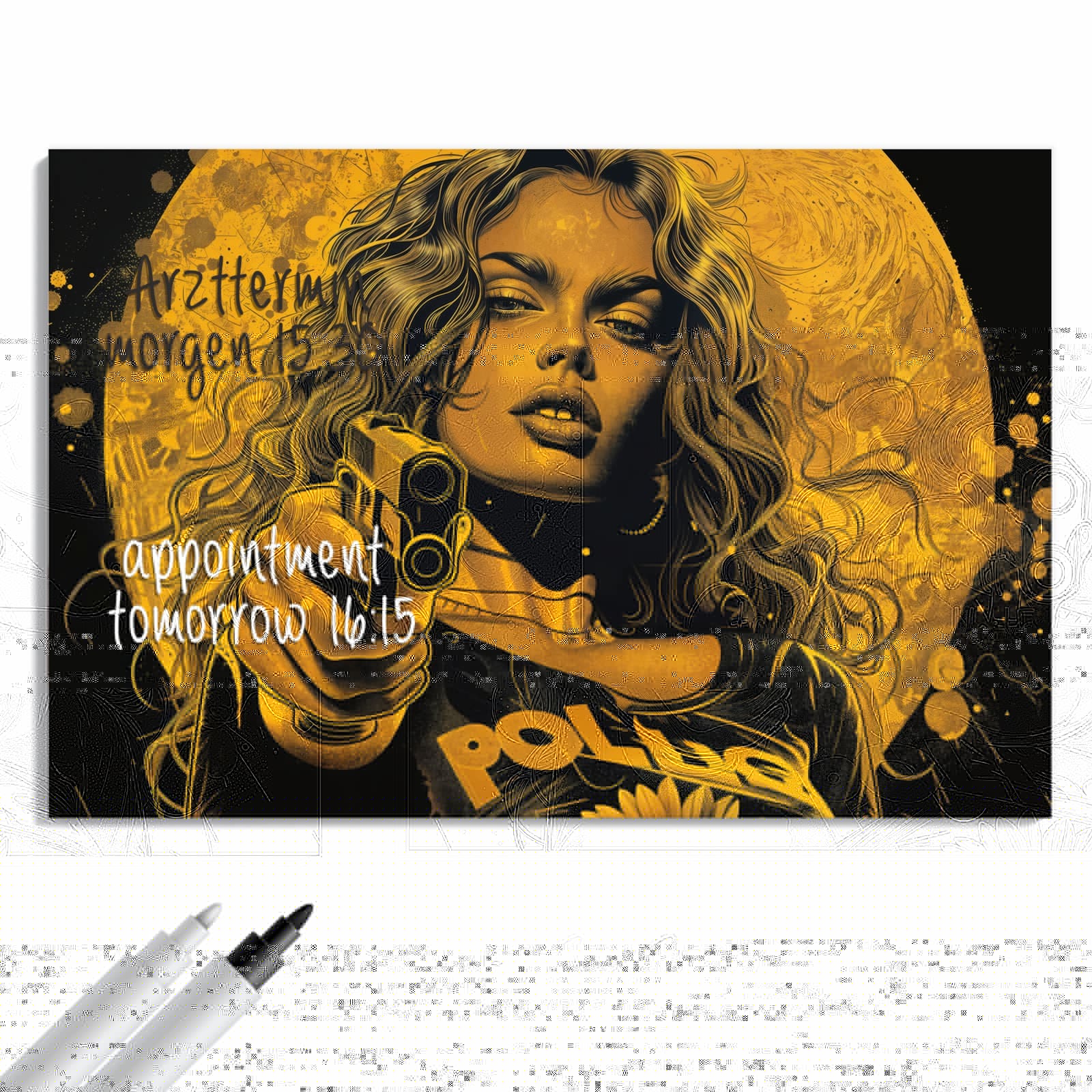 Magnetická tabule – obraz na zeď Kapky vody pampeliška | 90 × 60 cm