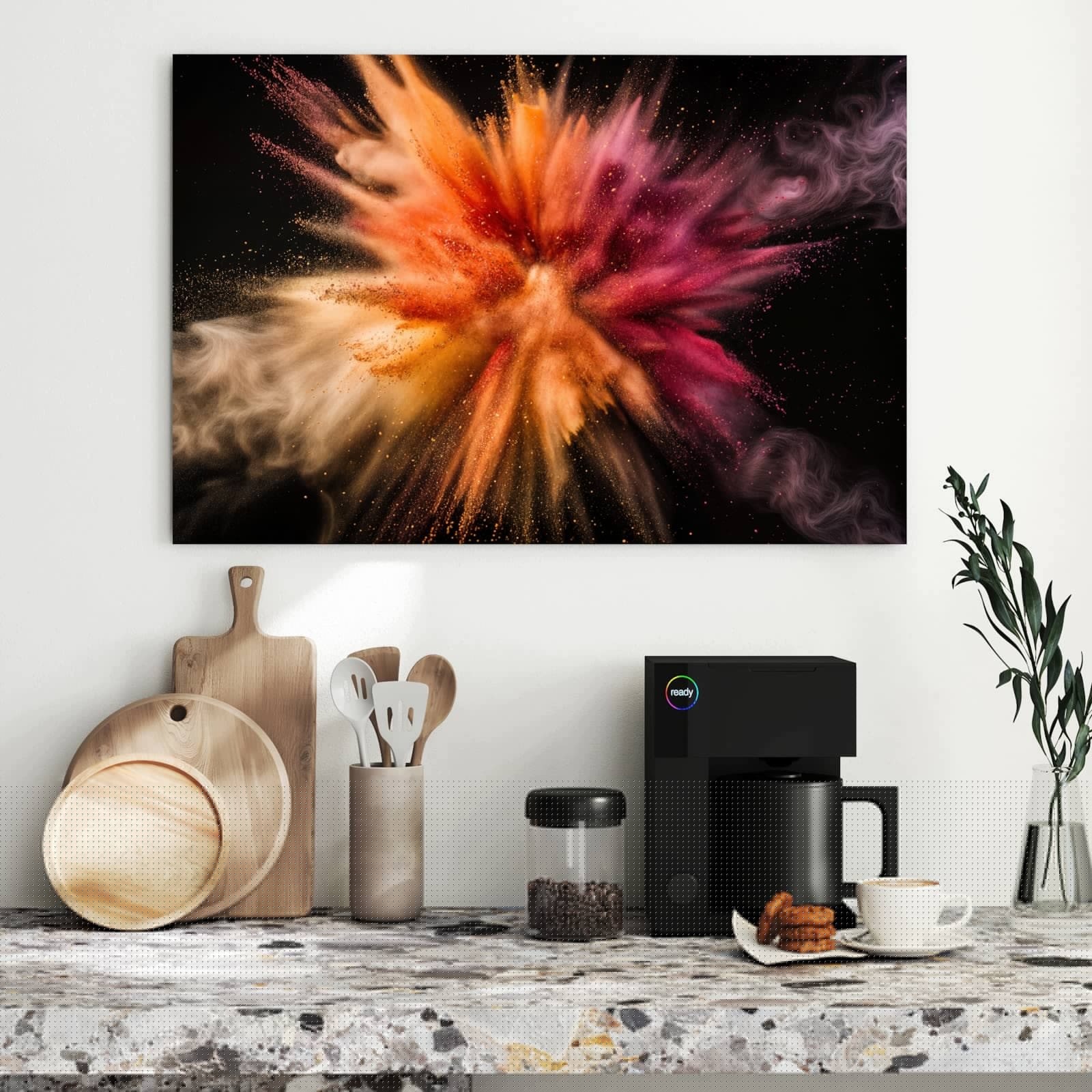Magnetická tabule – obraz na zeď Jemné exploze barev | 90 × 60 cm