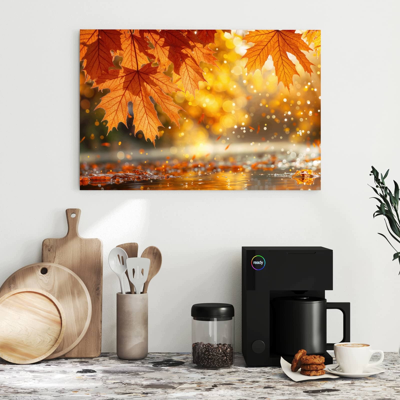 Magnetická tabule – obraz na zeď Jemné podzimní listy | 60 × 40 cm