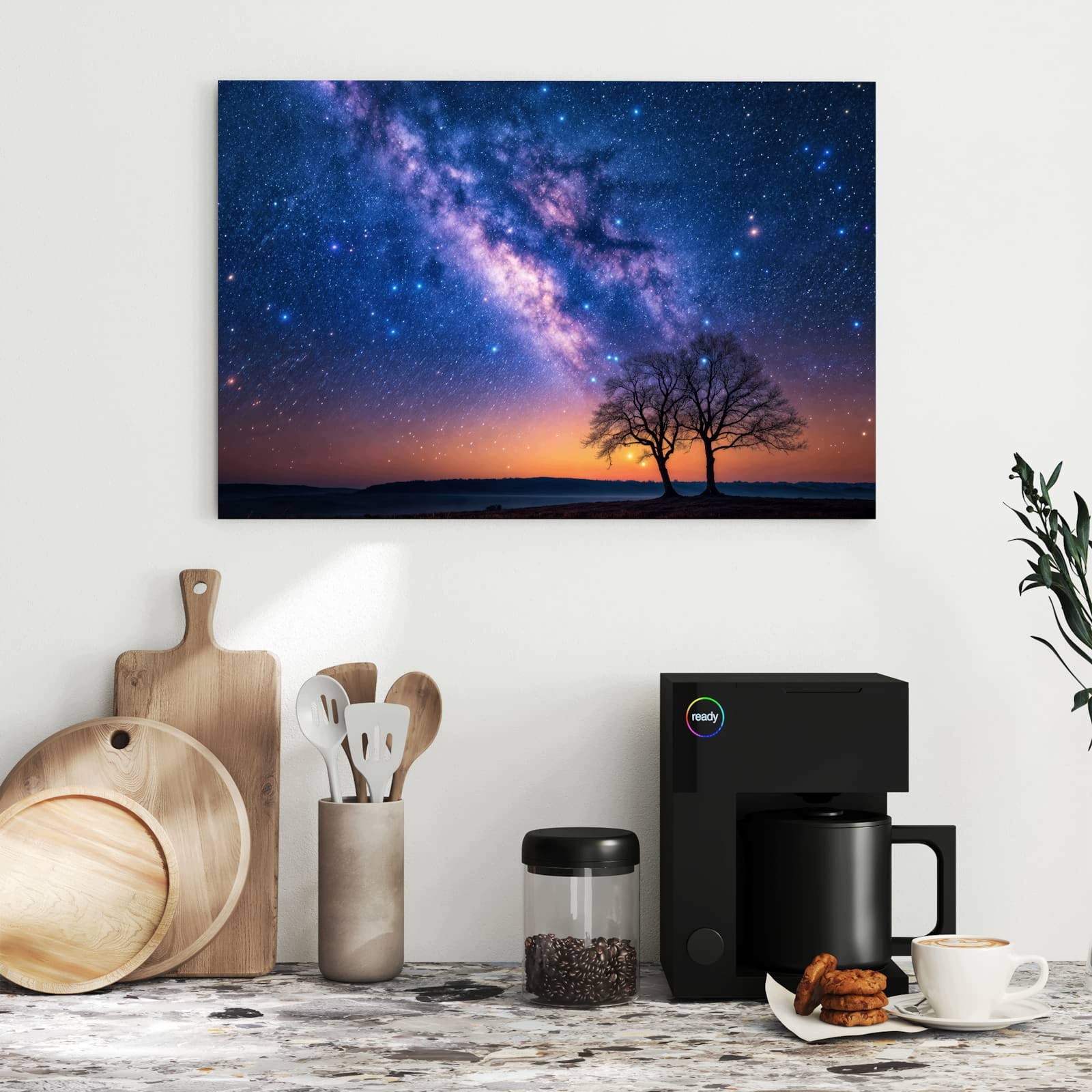 Magnetická tabule – obraz na zeď Hvězdná obloha strom | 60 × 40 cm
