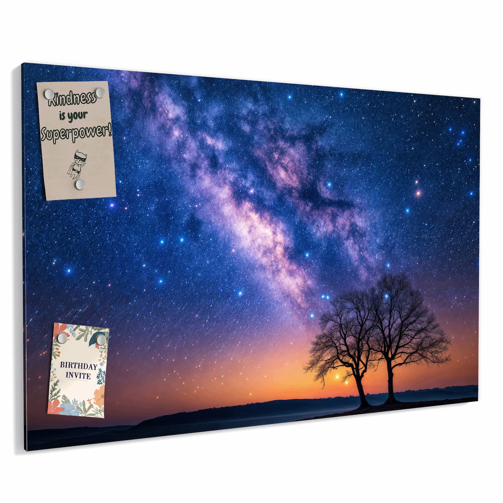 Magnetická tabule – obraz na zeď Hvězdná obloha strom | 60 × 40 cm