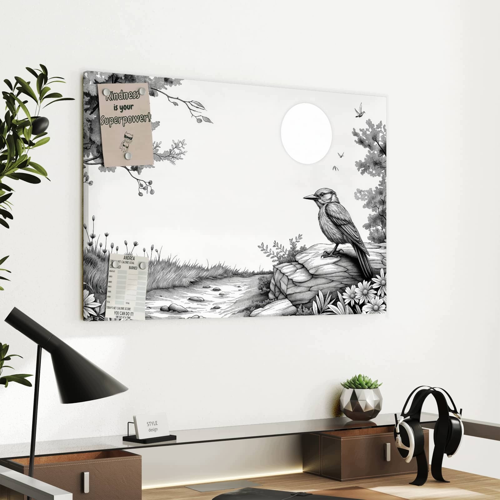 Magnetická tabule – obraz na zeď Příroda ilustrace | 60 × 40 cm