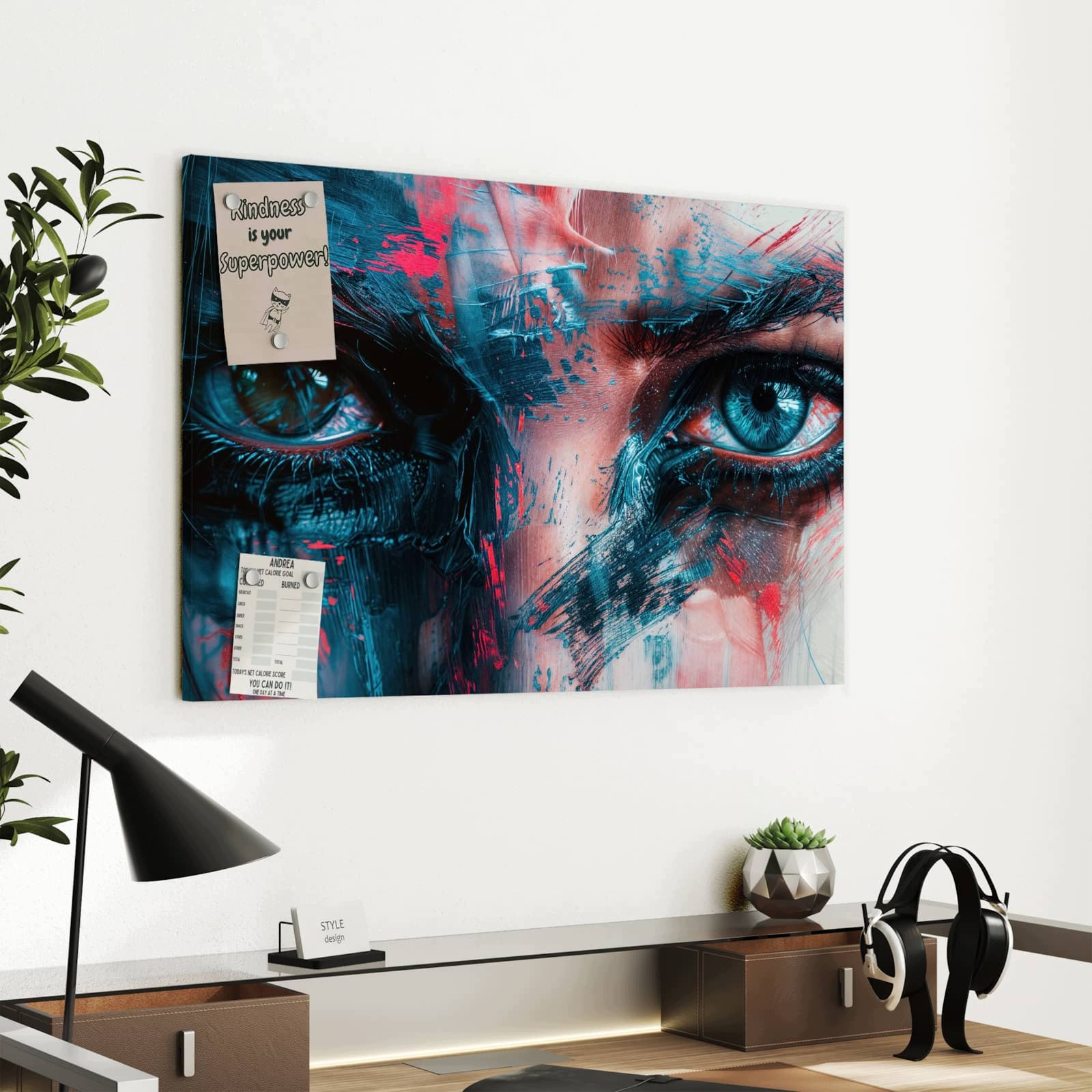 Magnetická tabule – obraz na zeď Propracované oči | 60 × 40 cm
