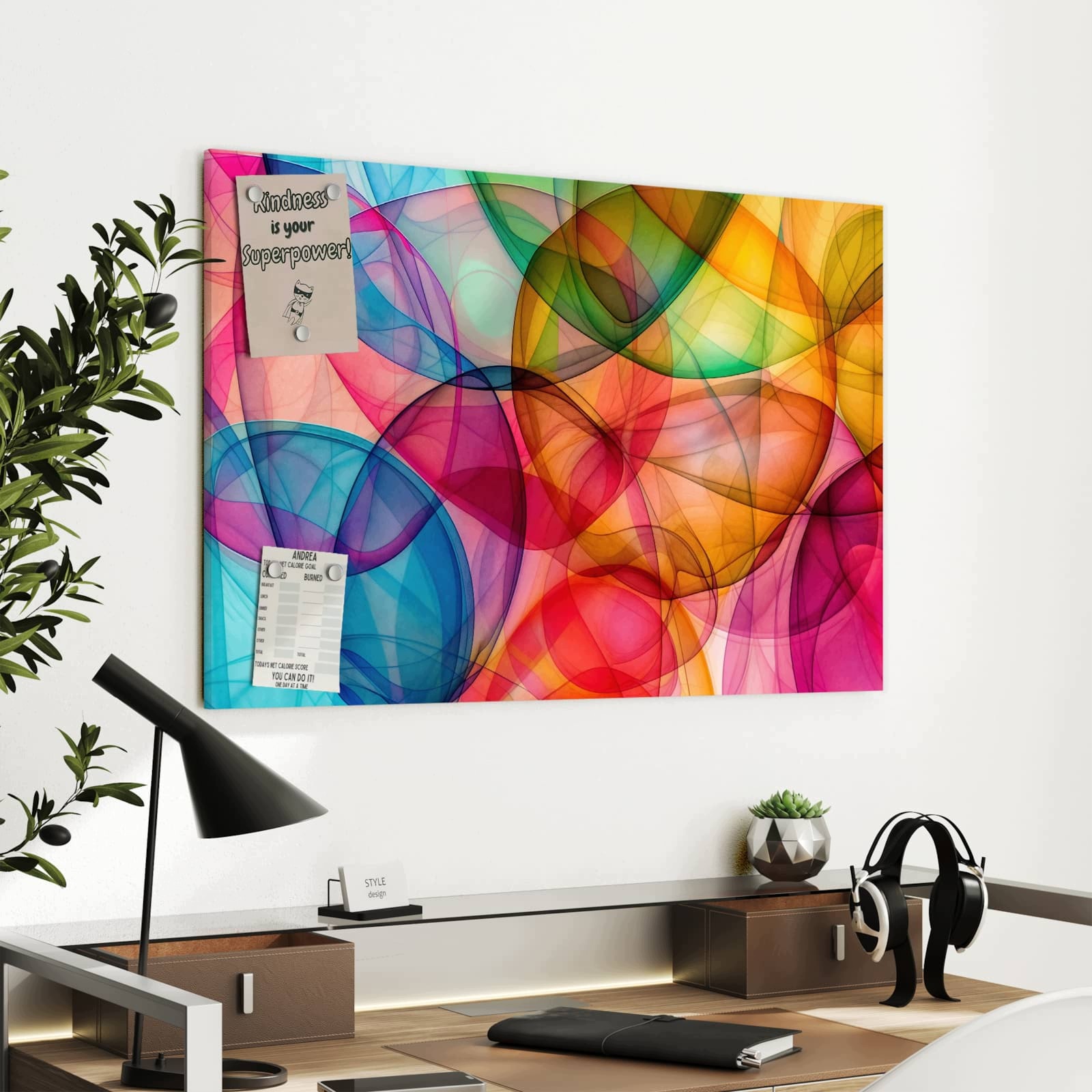 Magnetická tabule – obraz na zeď Nádhera barev | 90 × 60 cm