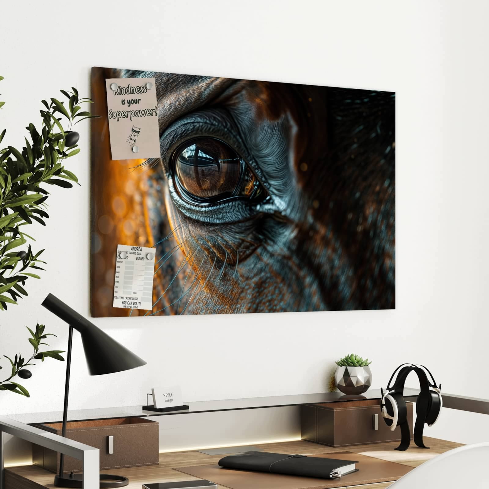 Magnetická tabule – obraz na zeď Kočka džungle | 60 × 40 cm
