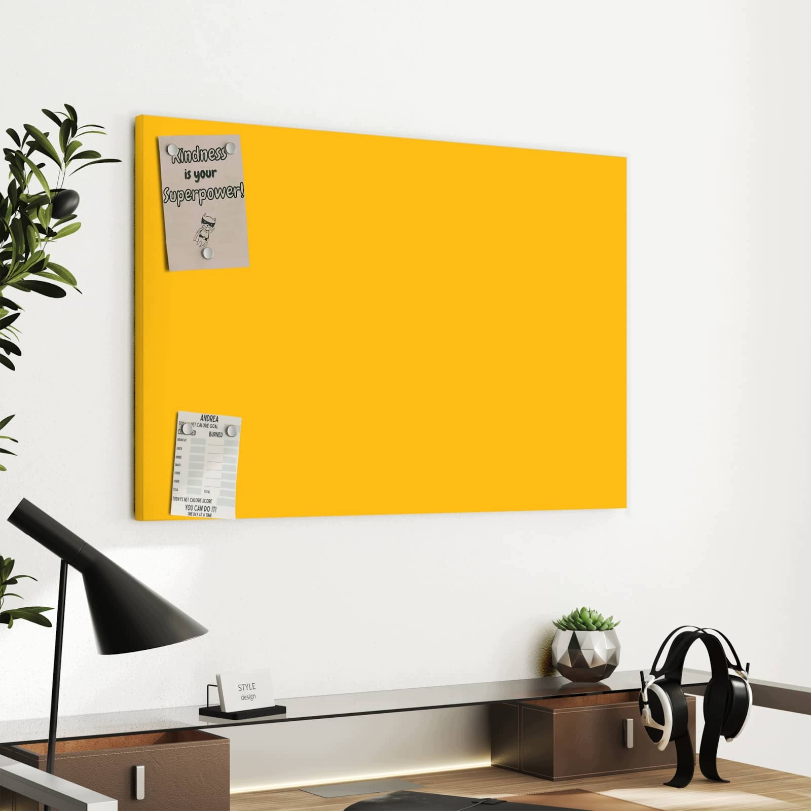 Magnetická tabule – obraz na zeď Oranžové pozadí I | 60 × 40 cm