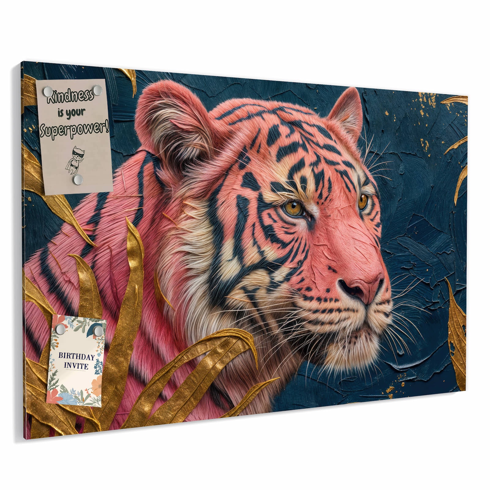 Magnetická tabule – obraz na zeď Tygr portrét | 90 × 60 cm
