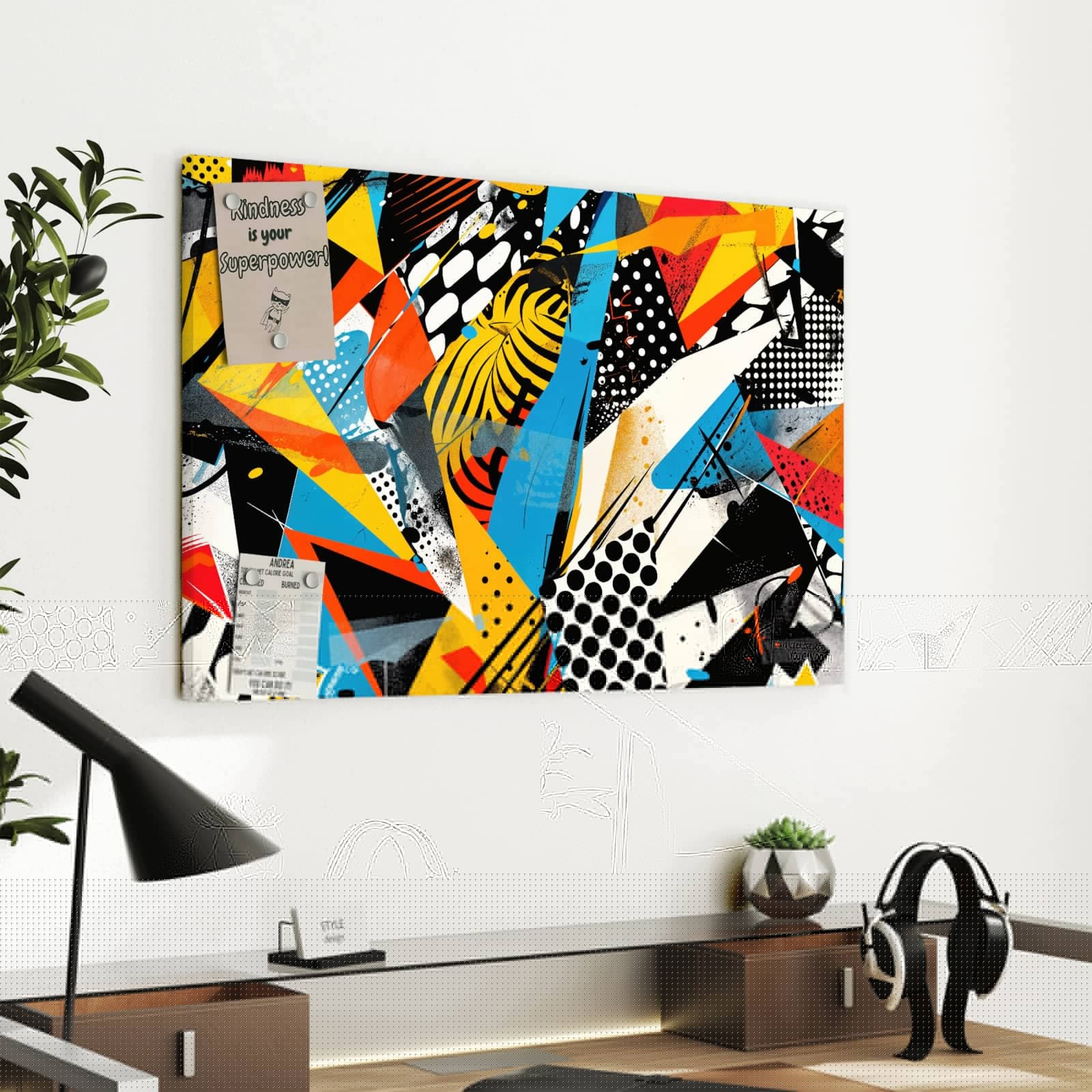 Magnetická tabule – obraz na zeď Oranžové pozadí I | 90 × 60 cm
