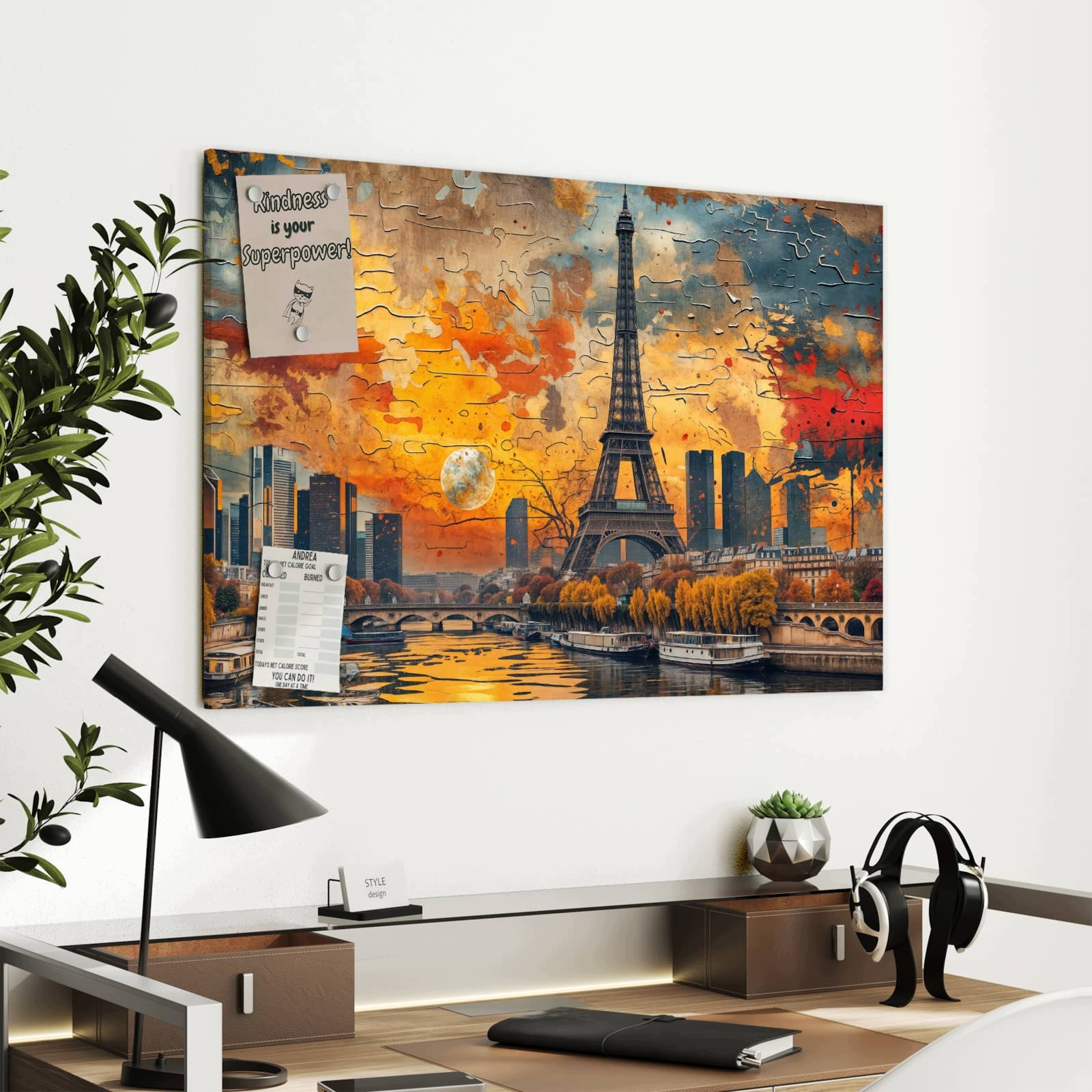 Magnetická tabule – obraz na zeď Vířící mraky design | 90 × 60 cm
