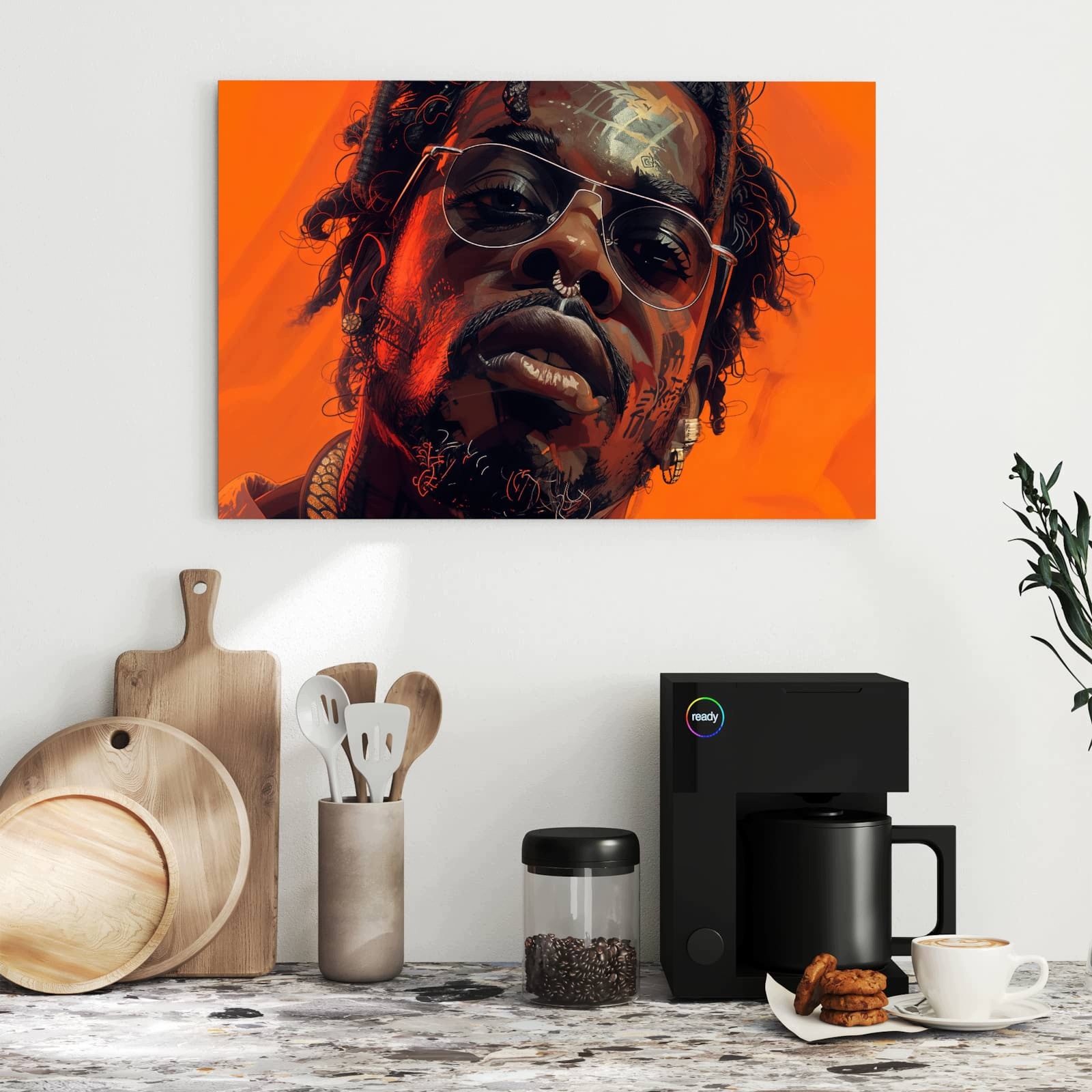 Magnetická tabule – obraz na zeď Stylová tvář v brýlích | 60 × 40 cm