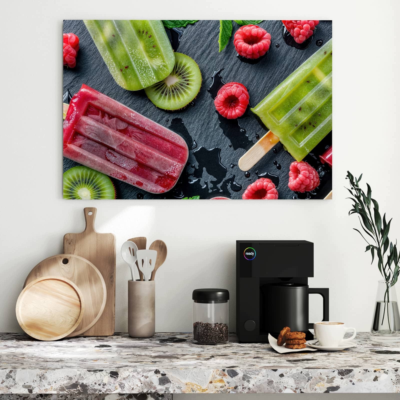 Magnetická tabule – obraz na zeď Svěží led stonek | 90 × 60 cm