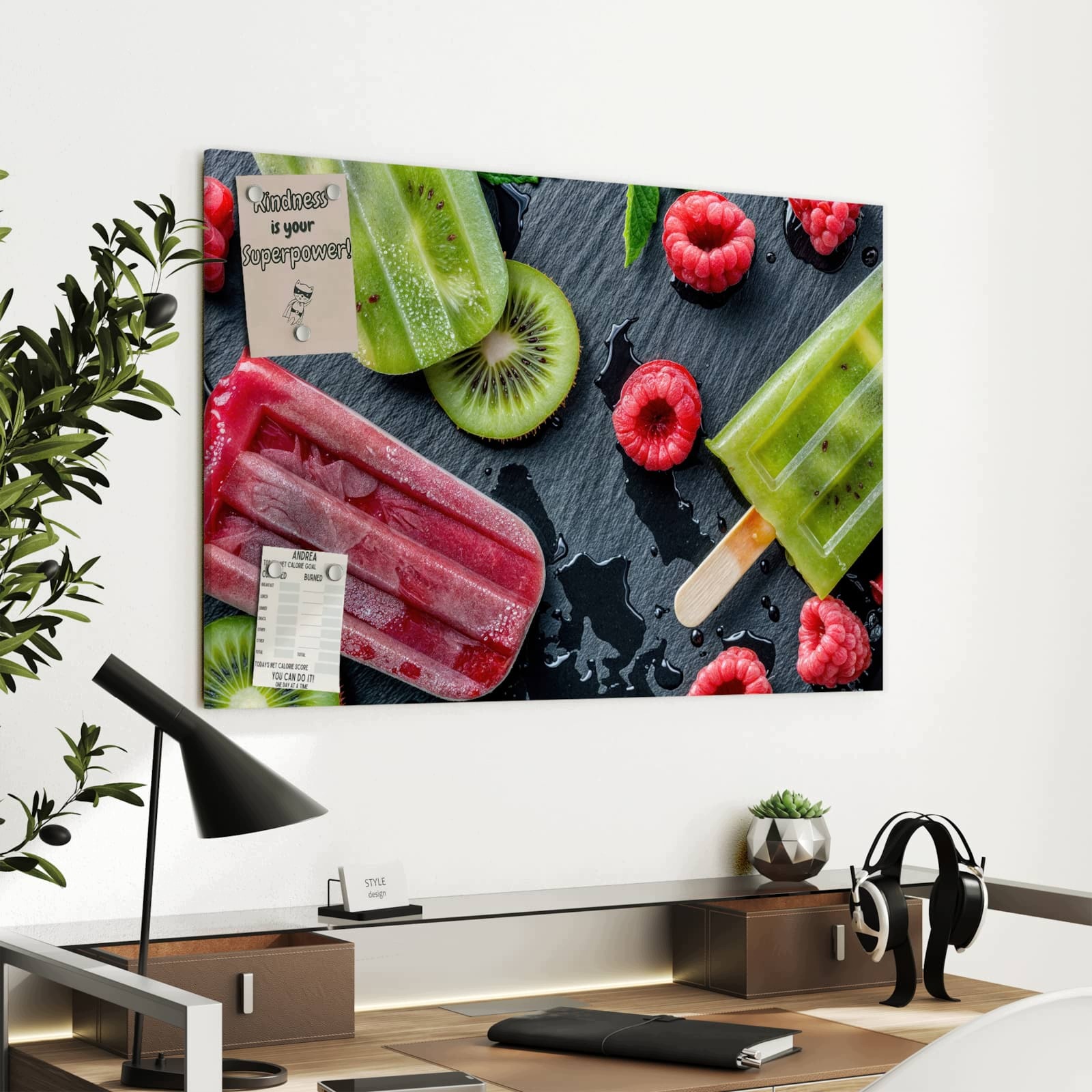 Magnetická tabule – obraz na zeď Svěží led stonek | 90 × 60 cm