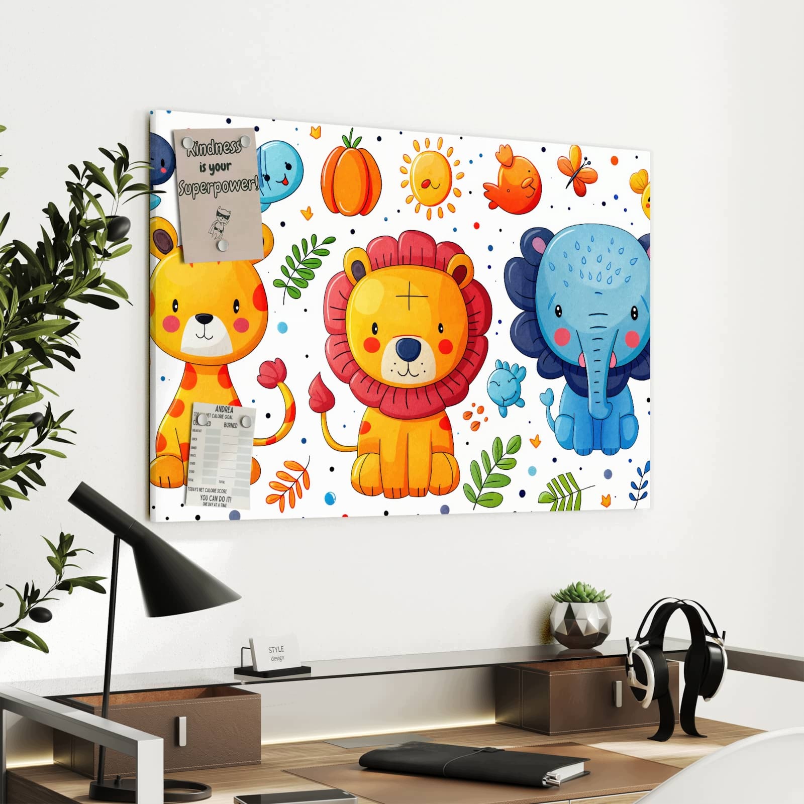 Magnetická tabule – obraz na zeď Zvířecí design | 90 × 60 cm