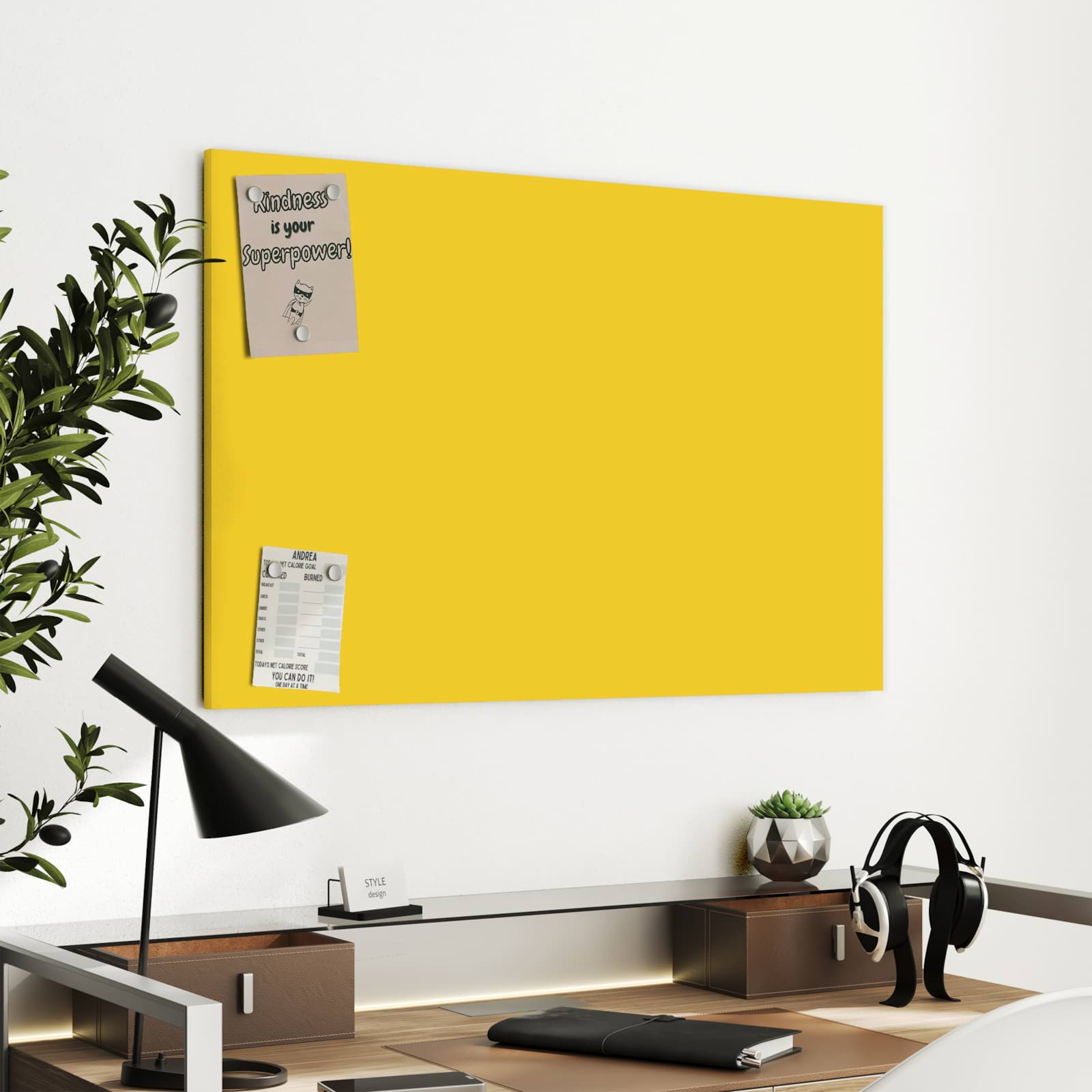 Magnetická tabule – obraz na zeď Oranžové pozadí II | 90 × 60 cm