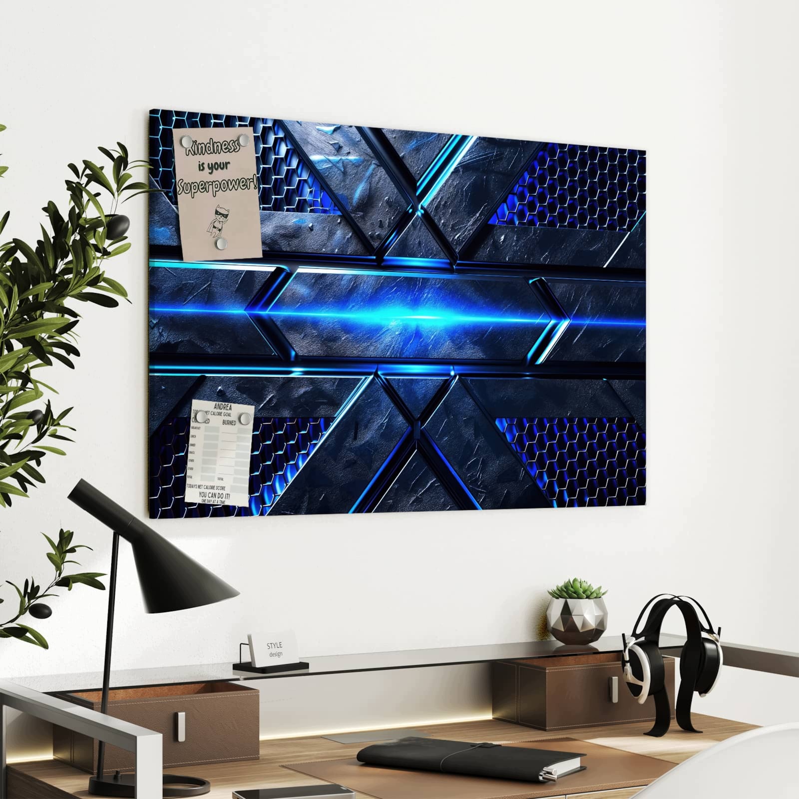 Magnetická tabule – obraz na zeď Futuristický design | 90 × 60 cm