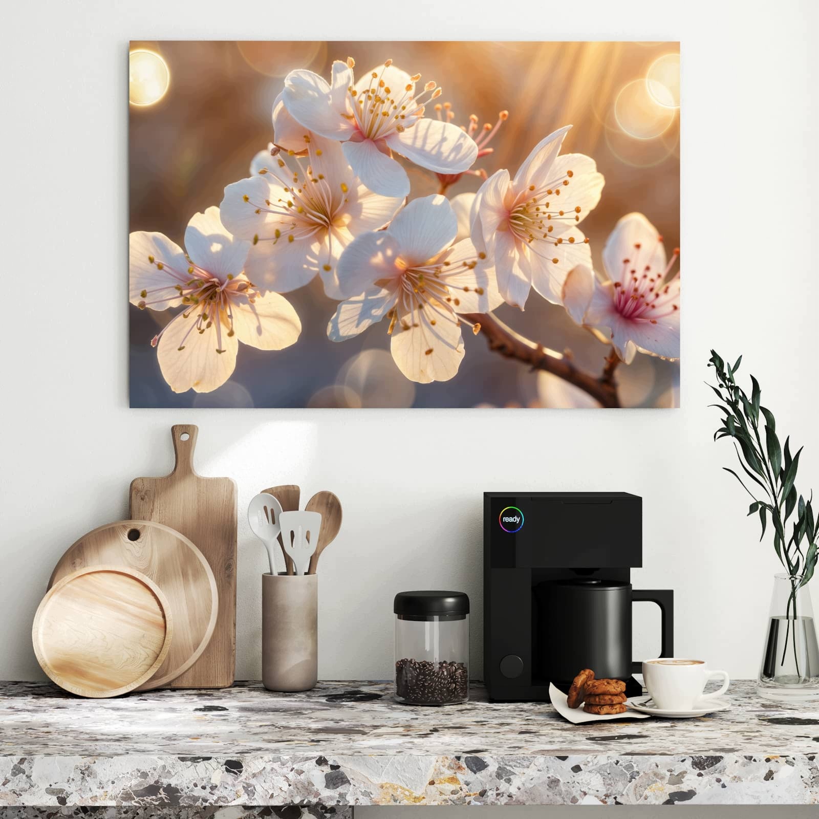 Magnetická tabule – obraz na zeď Květiny ve slunečním světle – motiv 1 | 90 × 60 cm
