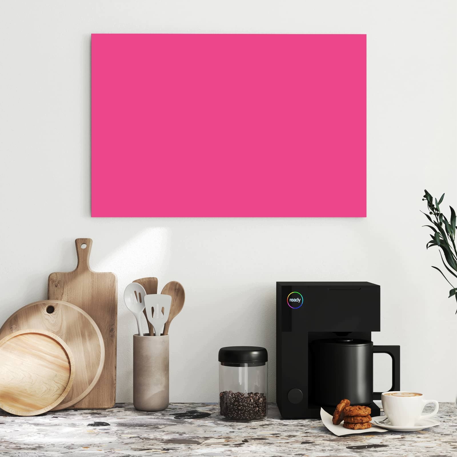 Magnetická tabule – obraz na zeď Růžové pozadí – motiv 1 | 60 × 40 cm