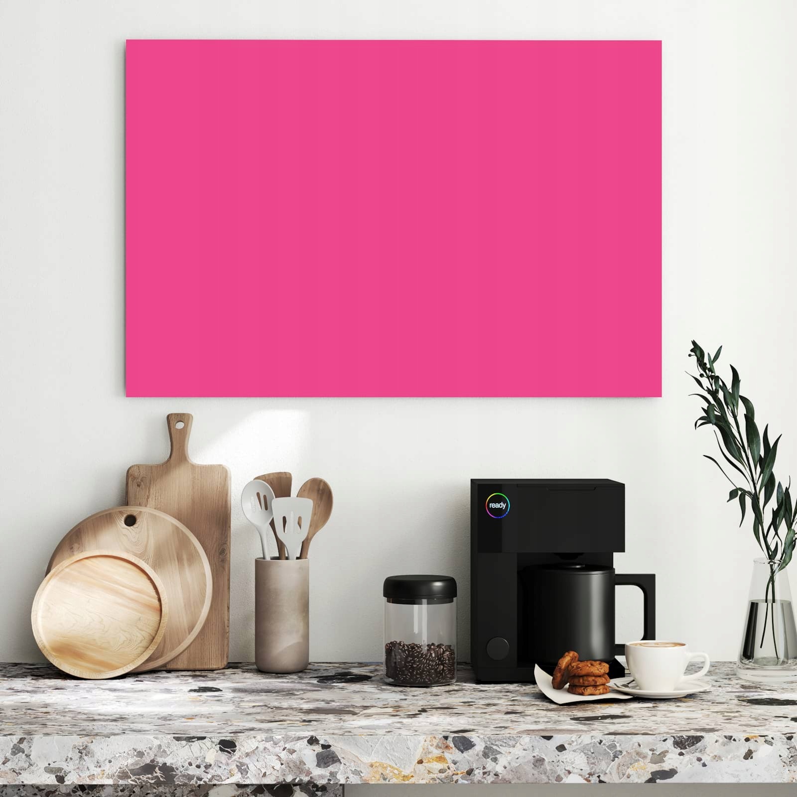Magnetická tabule – obraz na zeď Růžové pozadí – motiv 1 | 90 × 60 cm