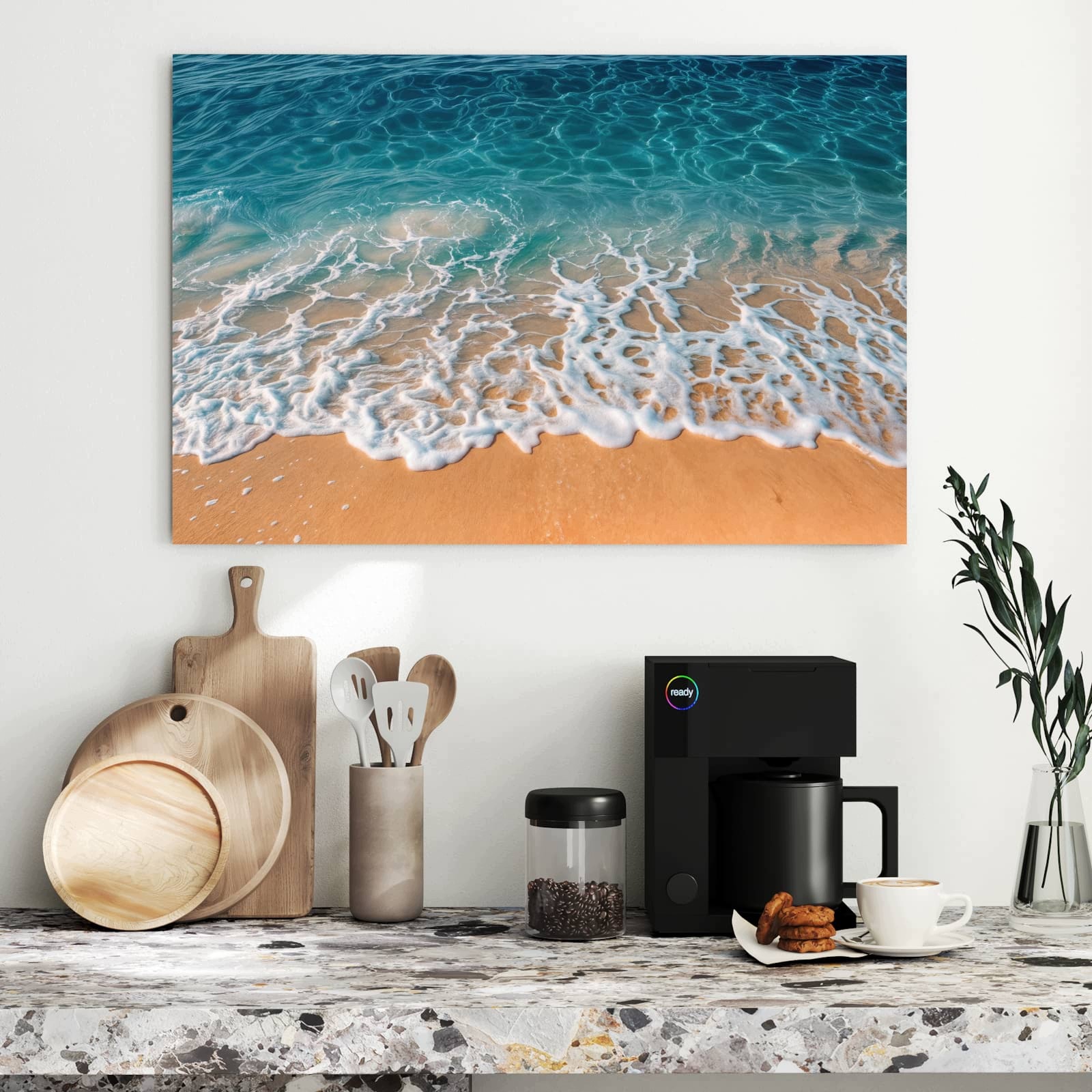 Magnetická tabule – obraz na zeď Pláž vlny | 90 × 60 cm