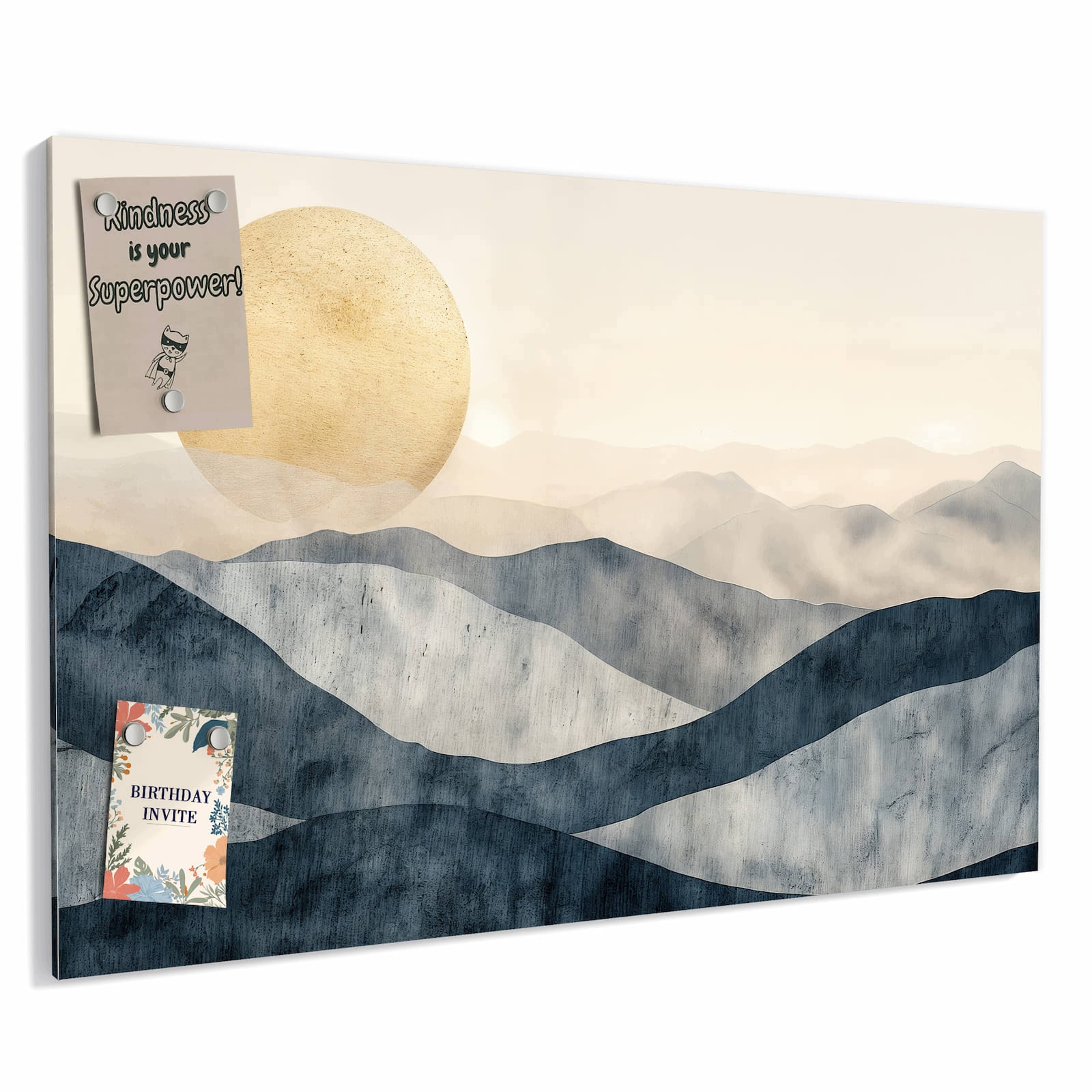 Magnetická tabule – obraz na zeď Východ slunce kopec | 90 × 60 cm