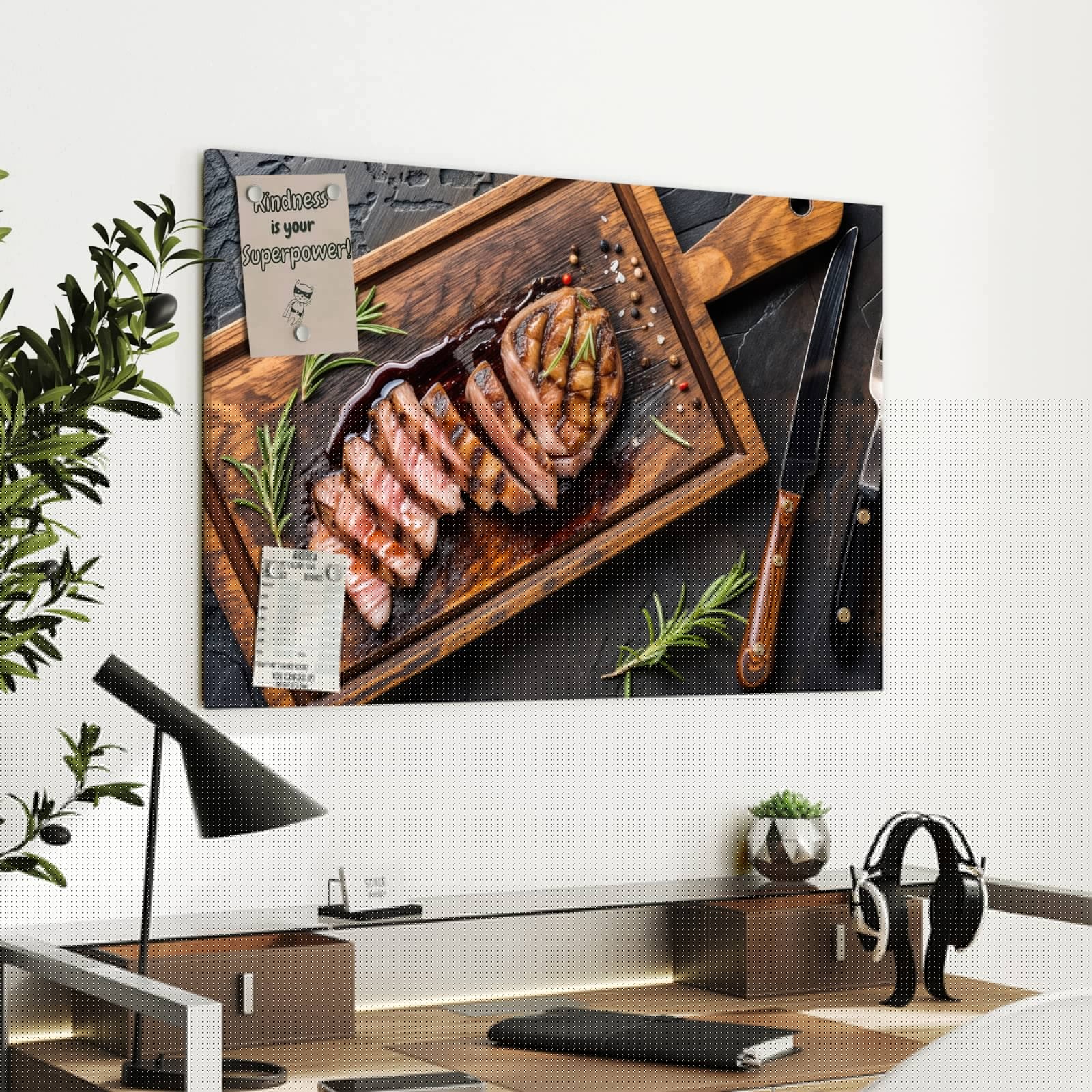Magnetická tabule – obraz na zeď Chrpa na modrém pozadí | 60 × 40 cm