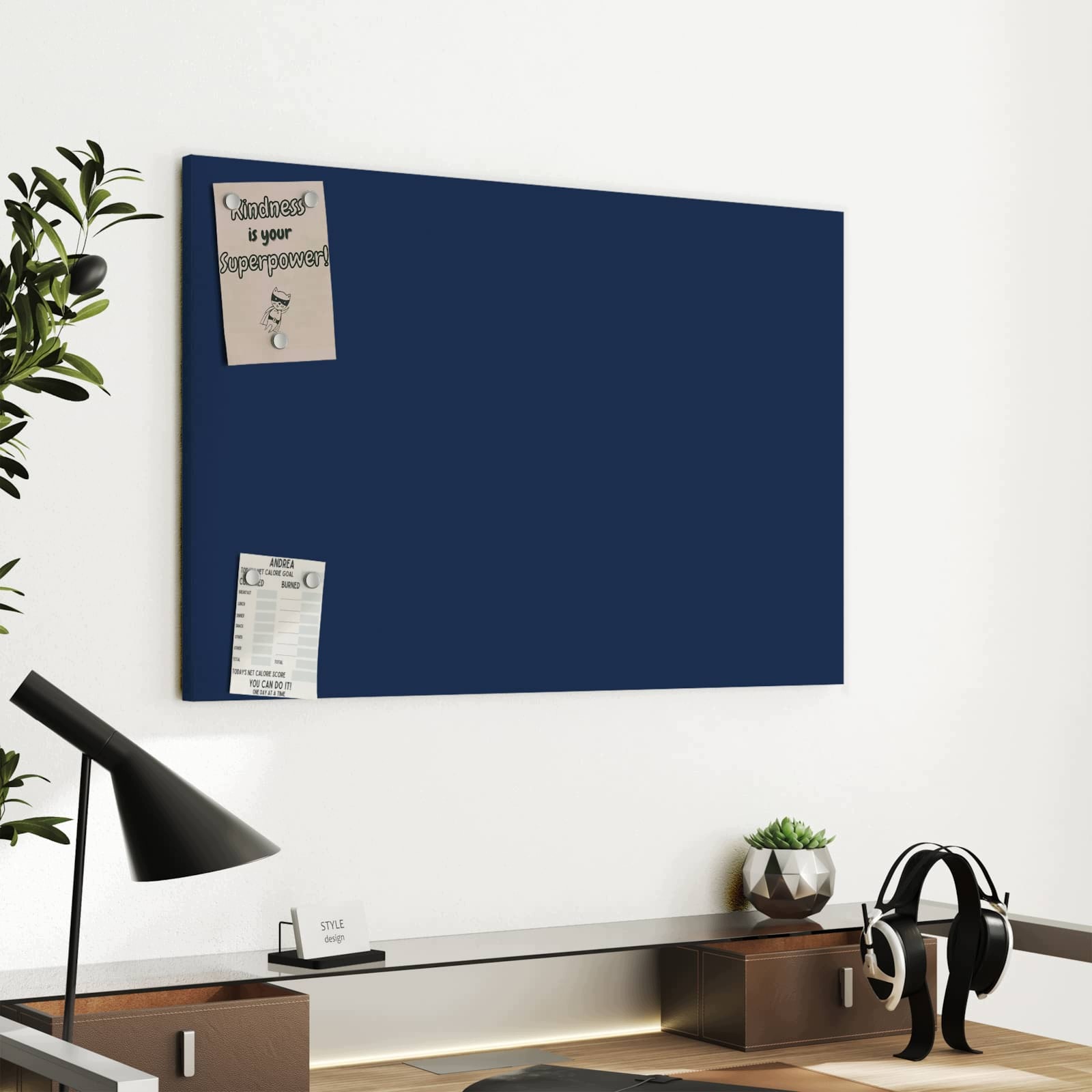 Magnetická tabule – obraz na zeď Tmavě modré pozadí I – motiv 1 | 60 × 40 cm