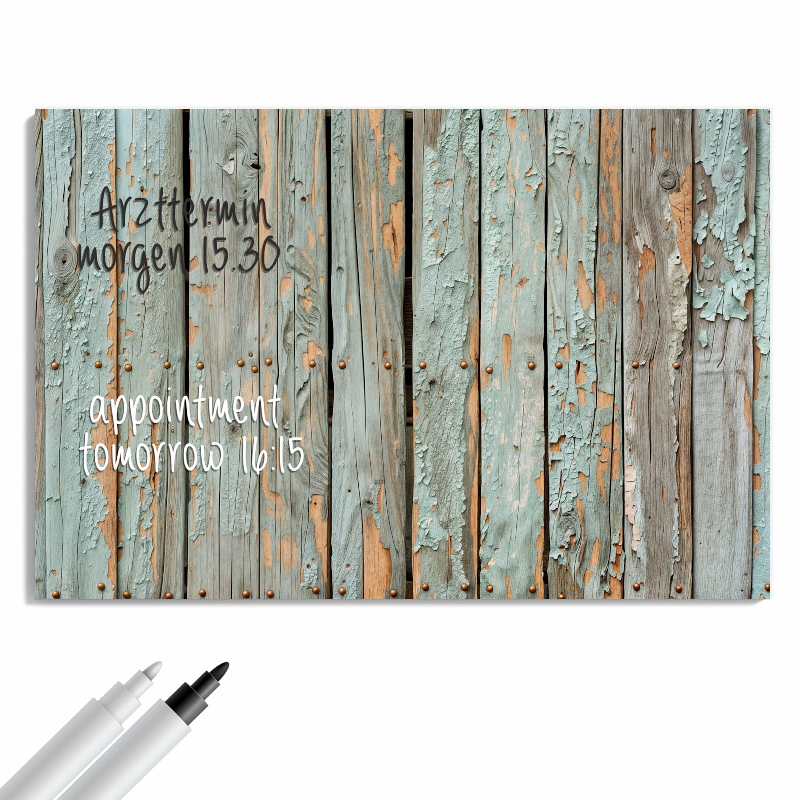 Magnetická tabule – obraz na zeď Zvětralá dřevěná prkna | 60 × 40 cm