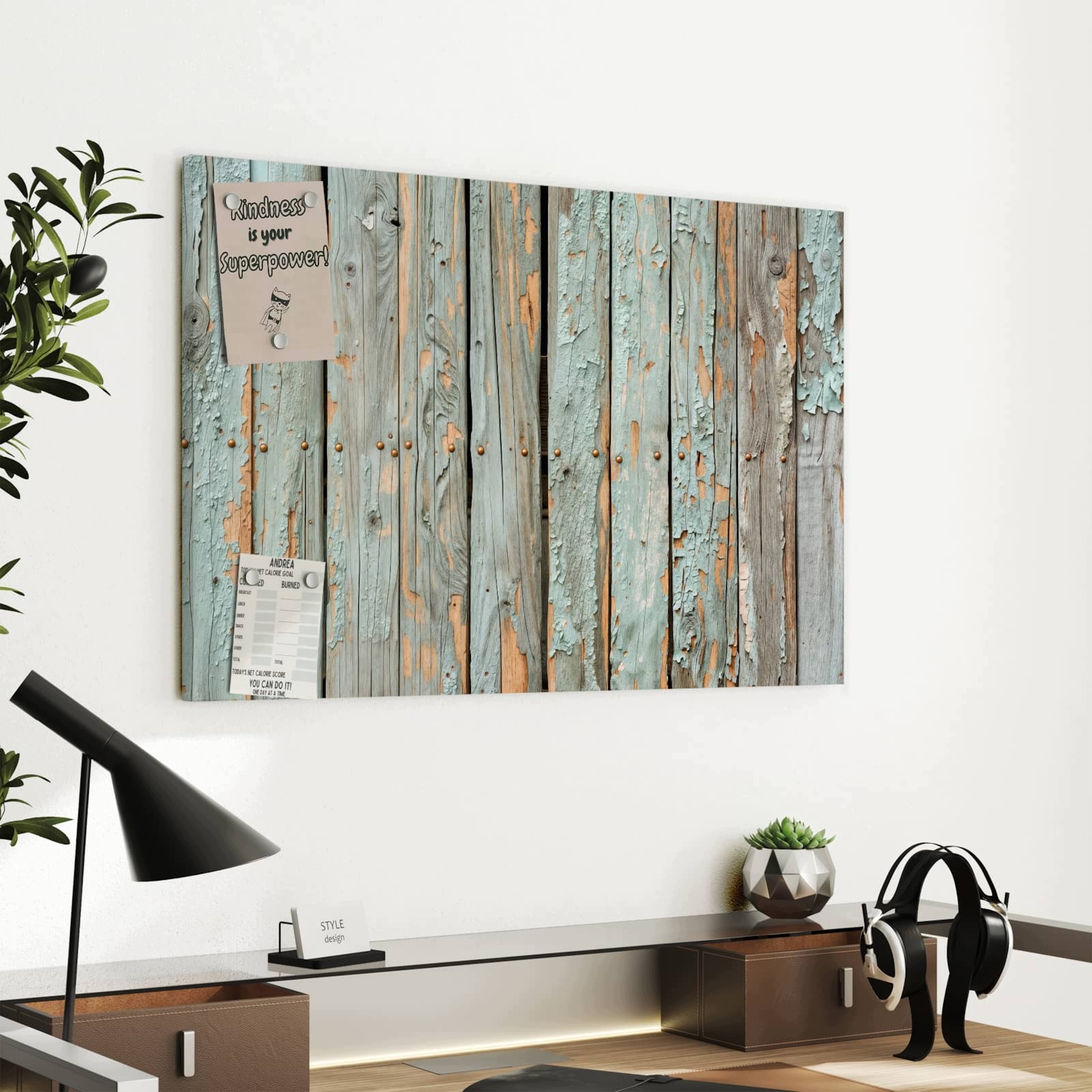 Magnetická tabule – obraz na zeď Zvětralá dřevěná prkna | 60 × 40 cm
