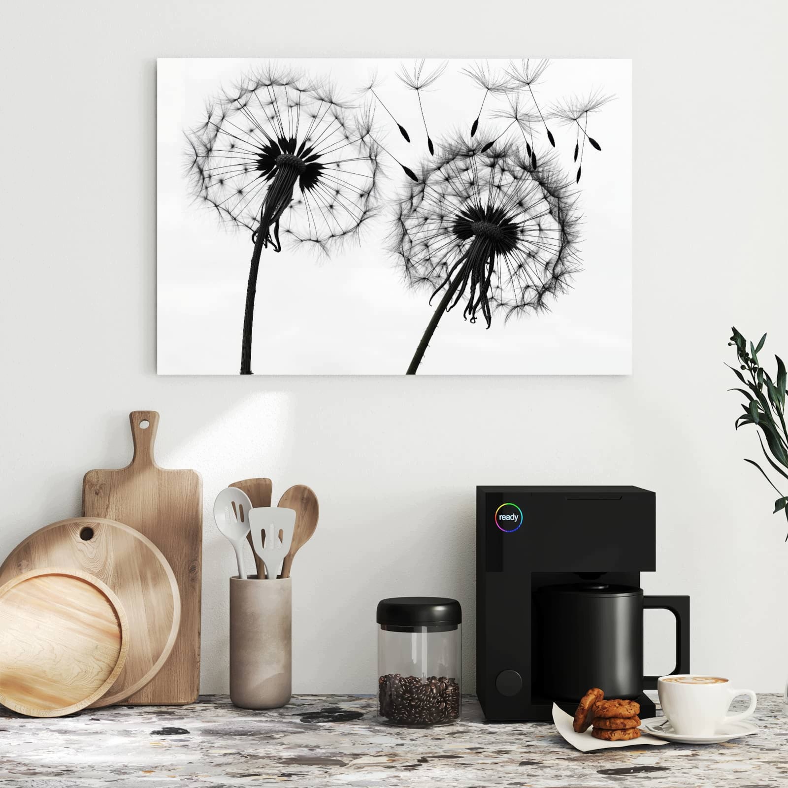 Magnetická tabule – obraz na zeď Pampelišky | 60 × 40 cm