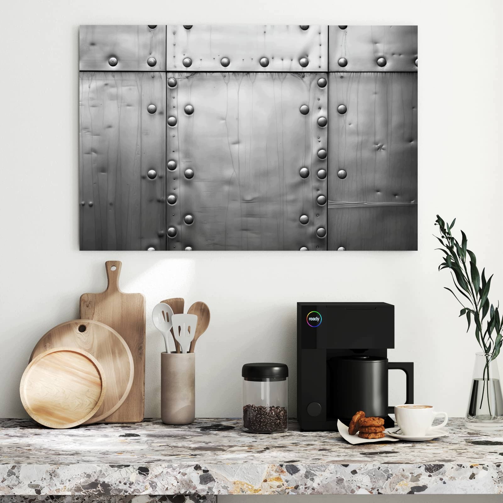 Magnetická tabule – obraz na zeď Vzhled kovové desky | 90 × 60 cm