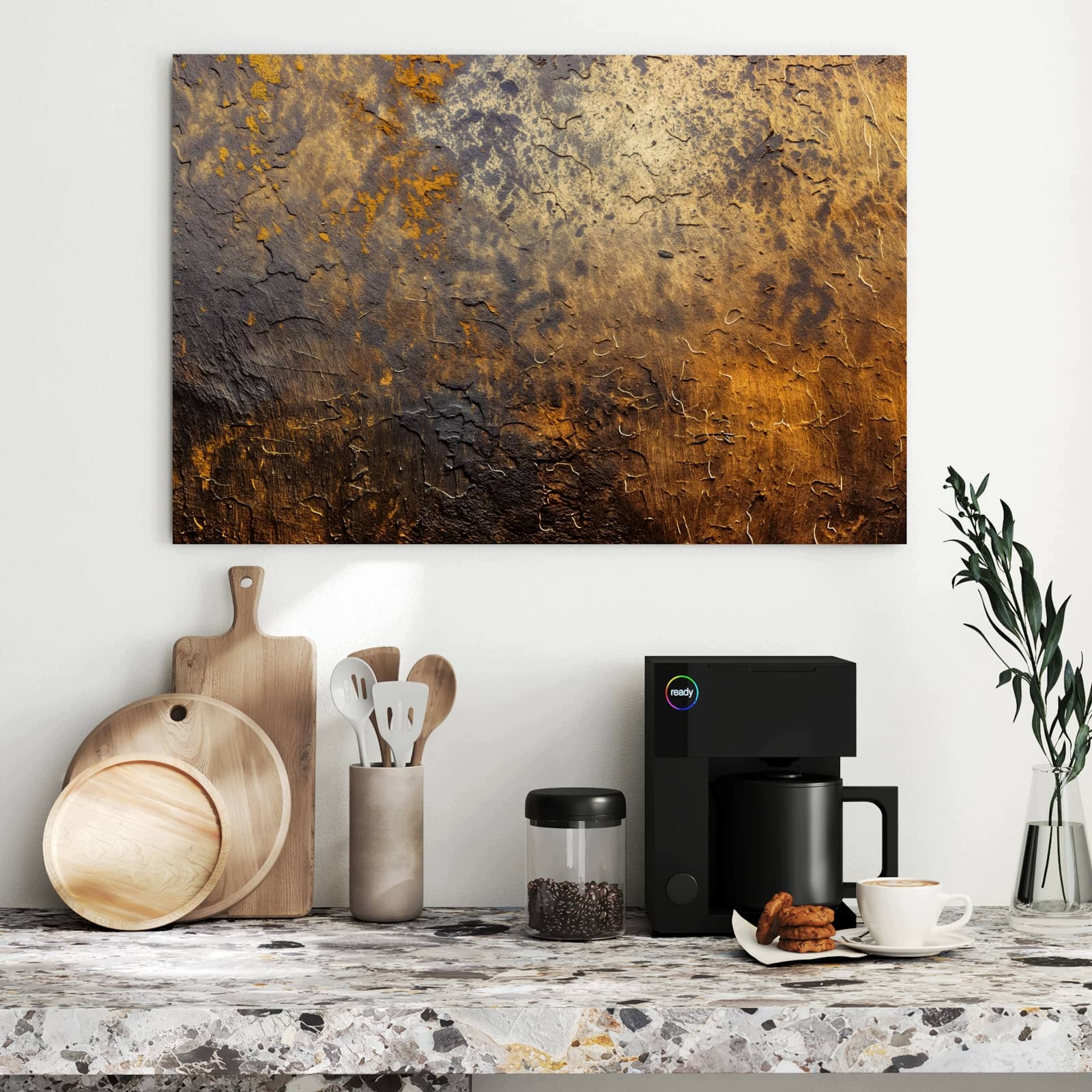 Magnetická tabule – obraz na zeď Zlatá textura – motiv 2 | 90 × 60 cm