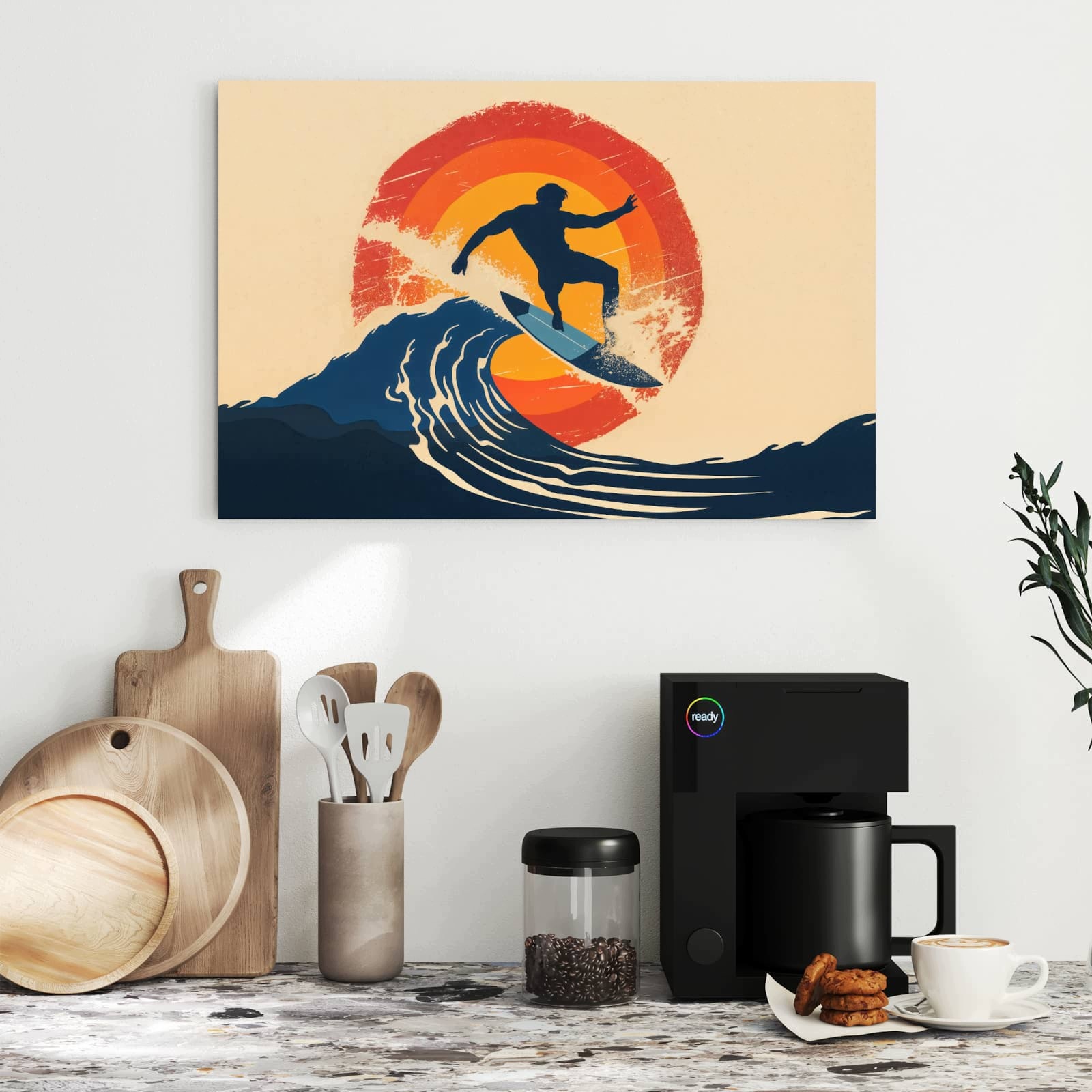 Magnetická tabule – obraz na zeď Surfařská vlna | 60 × 40 cm
