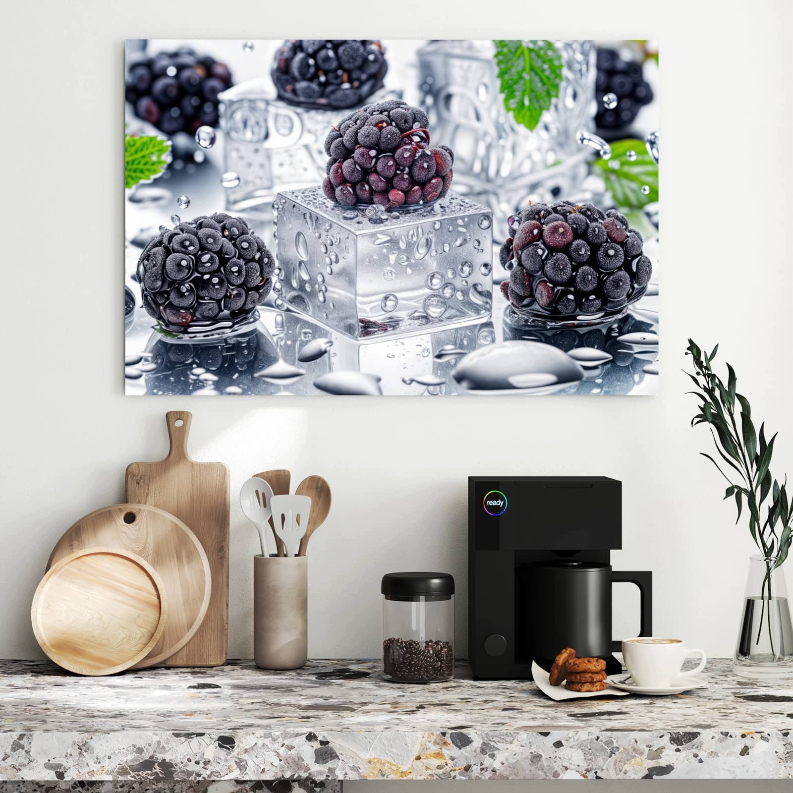 Magnetická tabule – obraz na zeď Ledové ostružiny | 90 × 60 cm