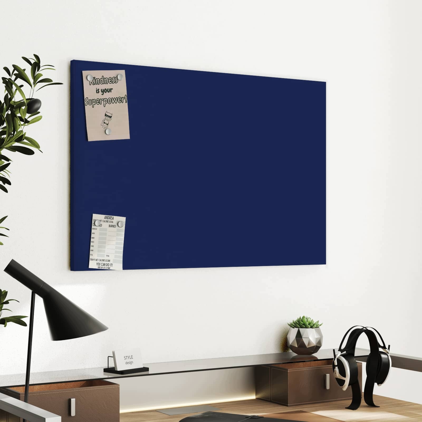 Magnetická tabule – obraz na zeď Tmavě modré pozadí II – motiv 1 | 60 × 40 cm