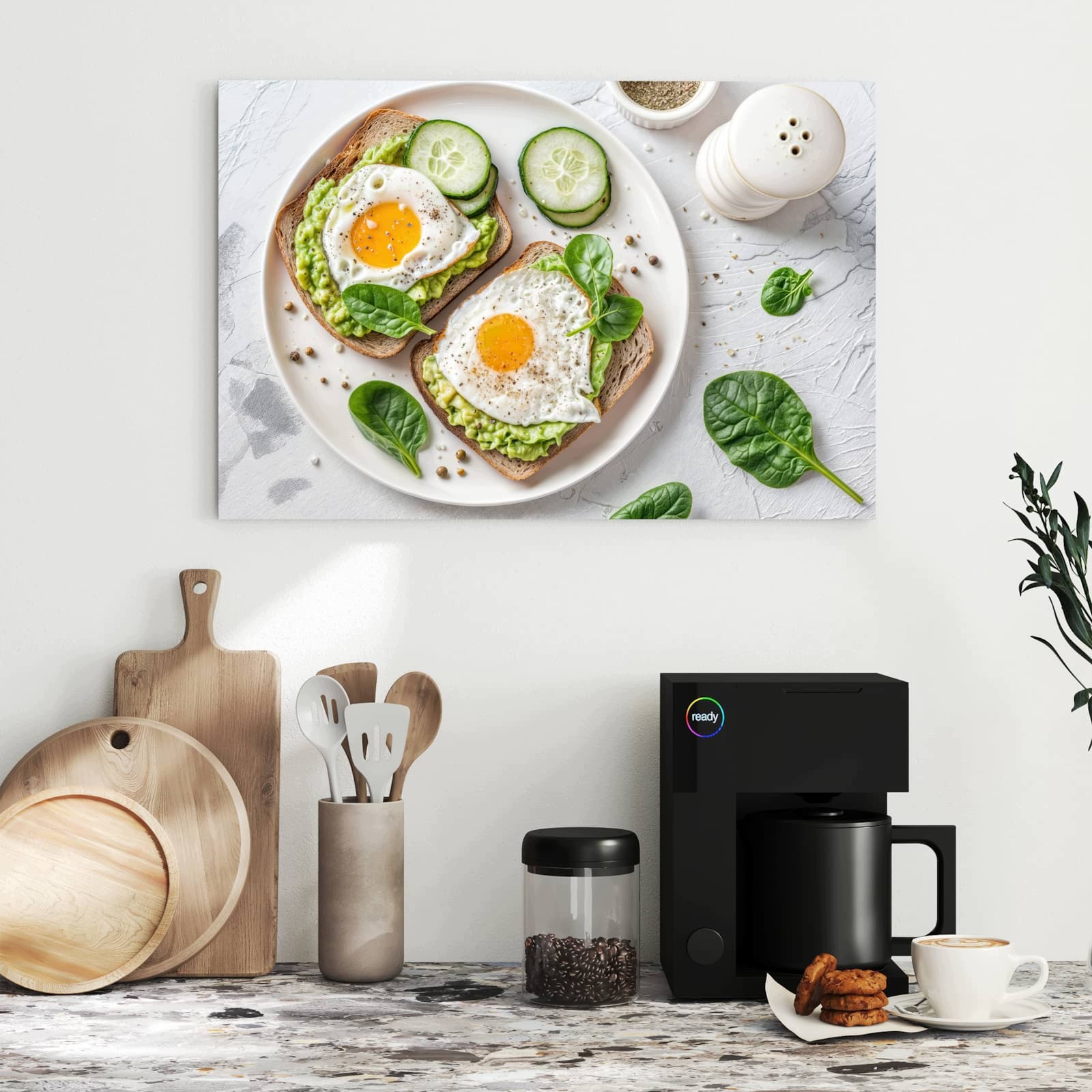 Magnetická tabule – obraz na zeď Chléb s avokádem | 60 × 40 cm