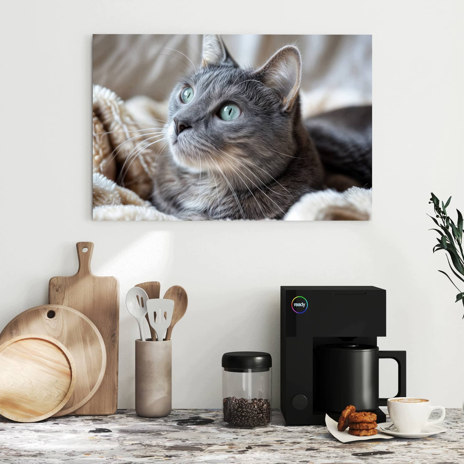 Magnetická tabule – obraz na zeď Útulná kočka – motiv 2 | 60 × 40 cm