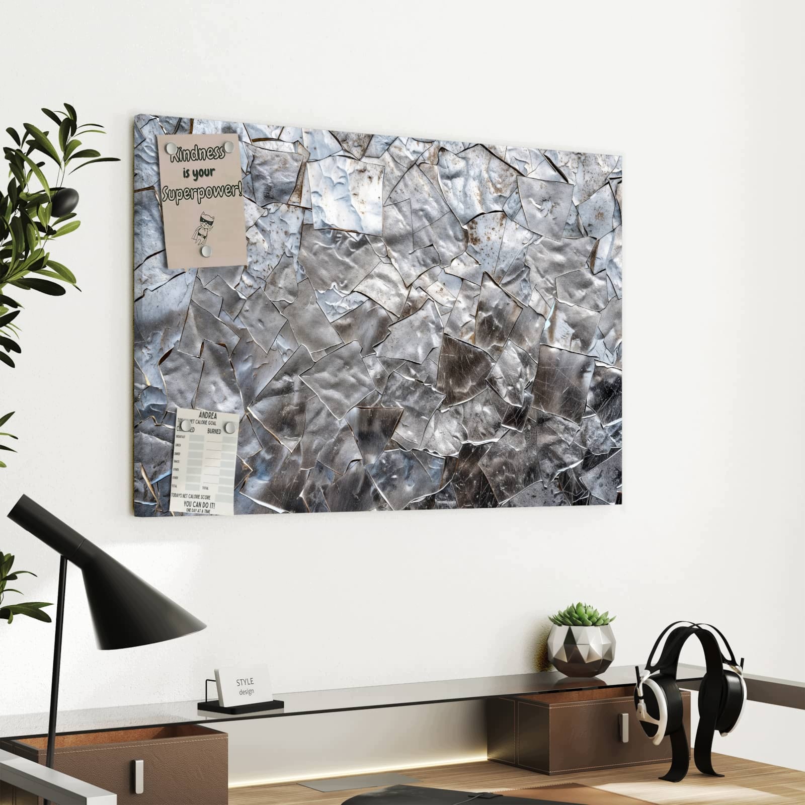 Magnetická tabule – obraz na zeď Kovová mozaika | 60 × 40 cm