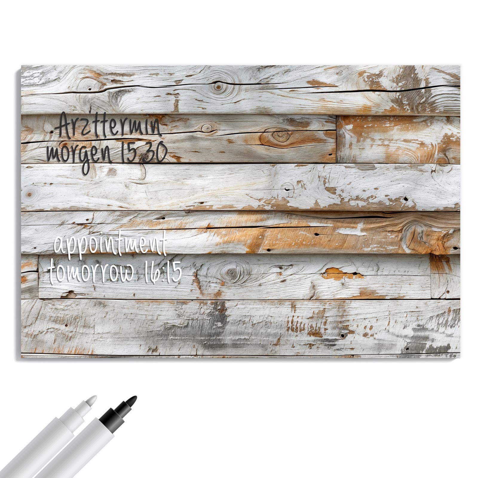 Magnetická tabule – obraz na zeď Zvětralý dřevěný panel z prken | 60 × 40 cm