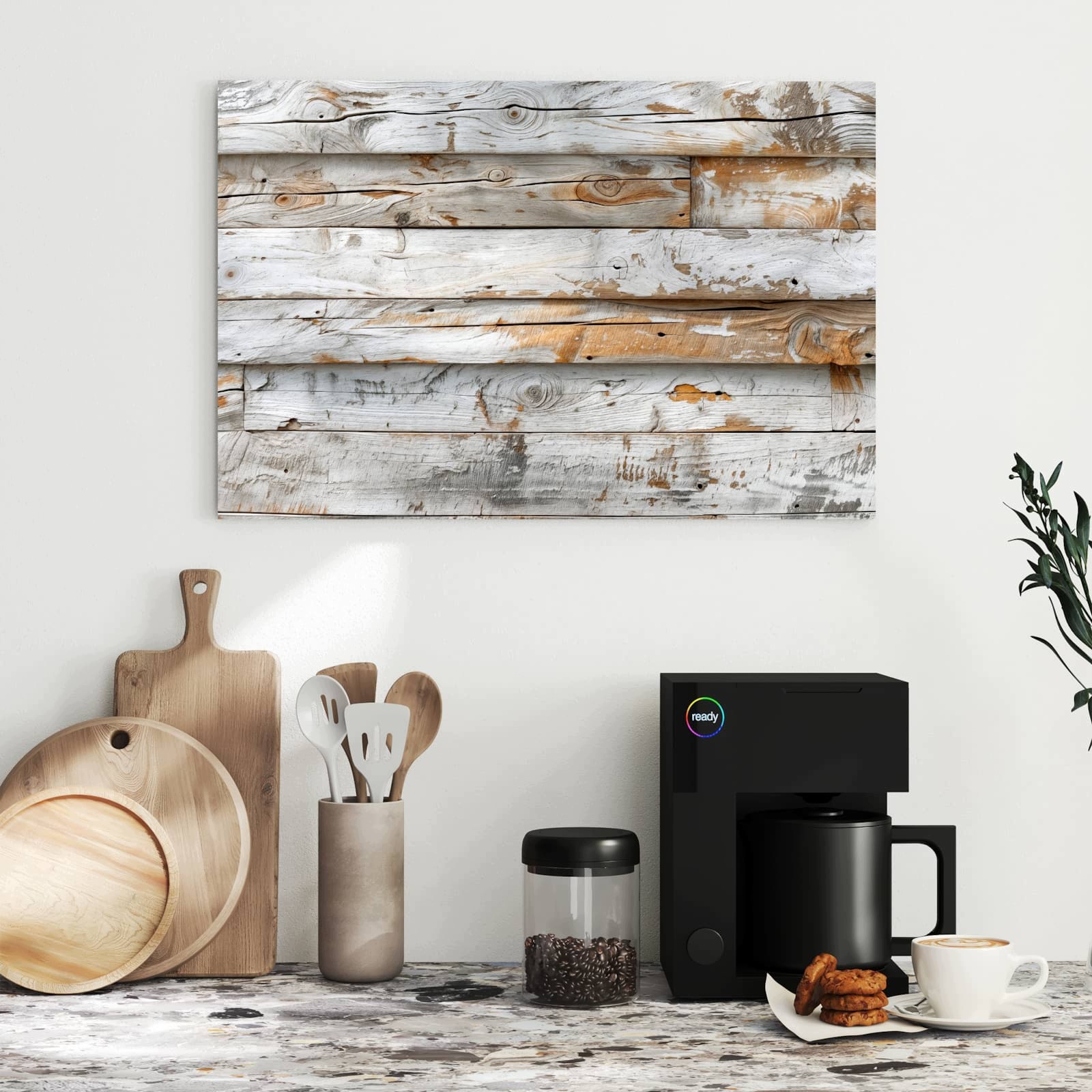 Magnetická tabule – obraz na zeď Zvětralý dřevěný panel z prken | 60 × 40 cm
