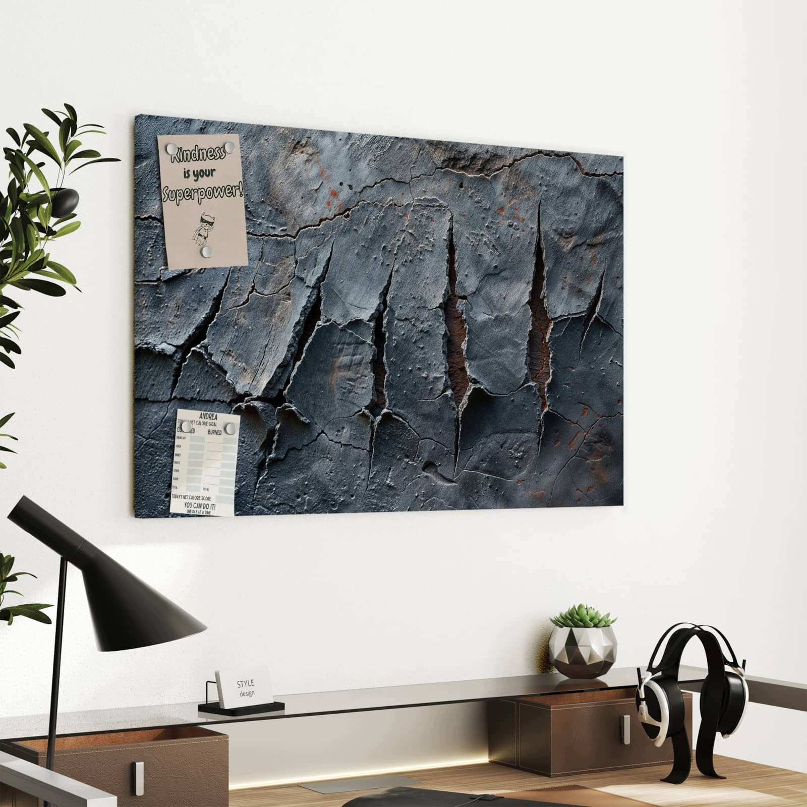 Magnetická tabule – obraz na zeď Popraskaný povrch – motiv 2 | 60 × 40 cm